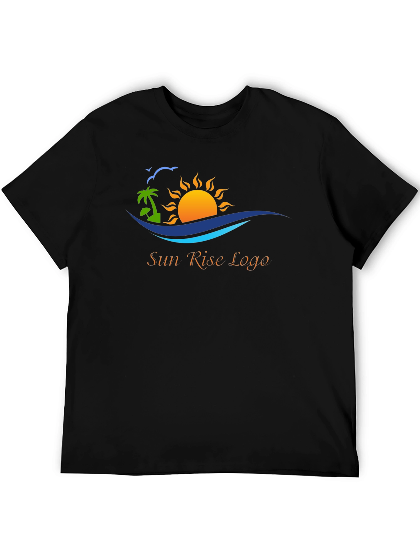 Black T-Shirt with Sun Rise Logo