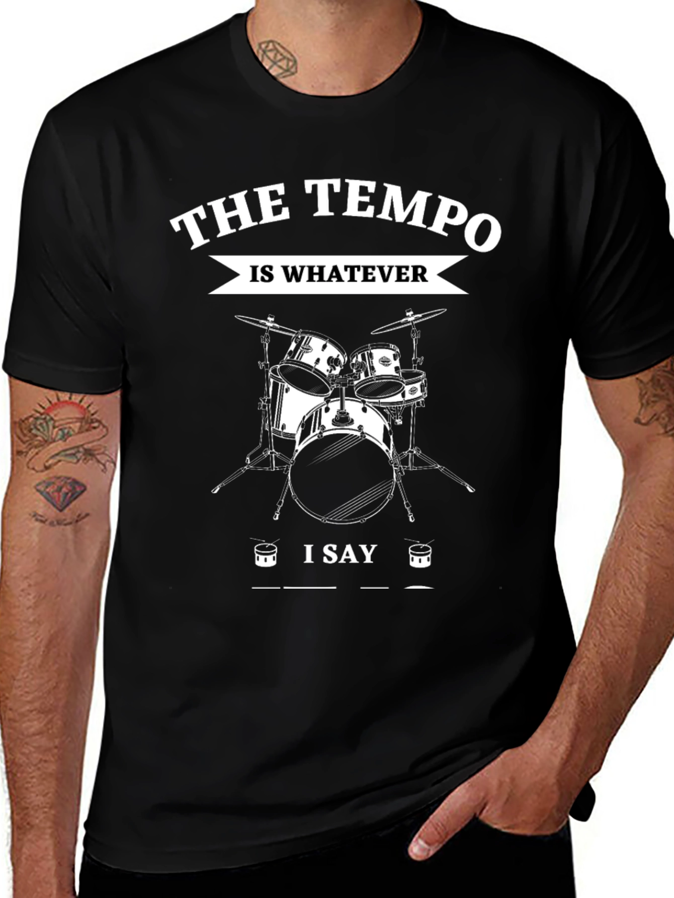 Drummer Tempo T-Shirt - Black
