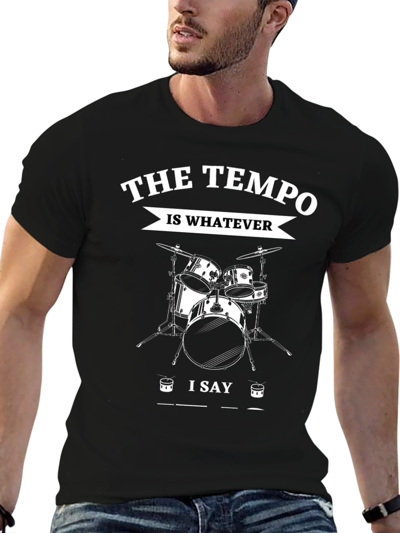 Drummer Tempo T-Shirt - Black