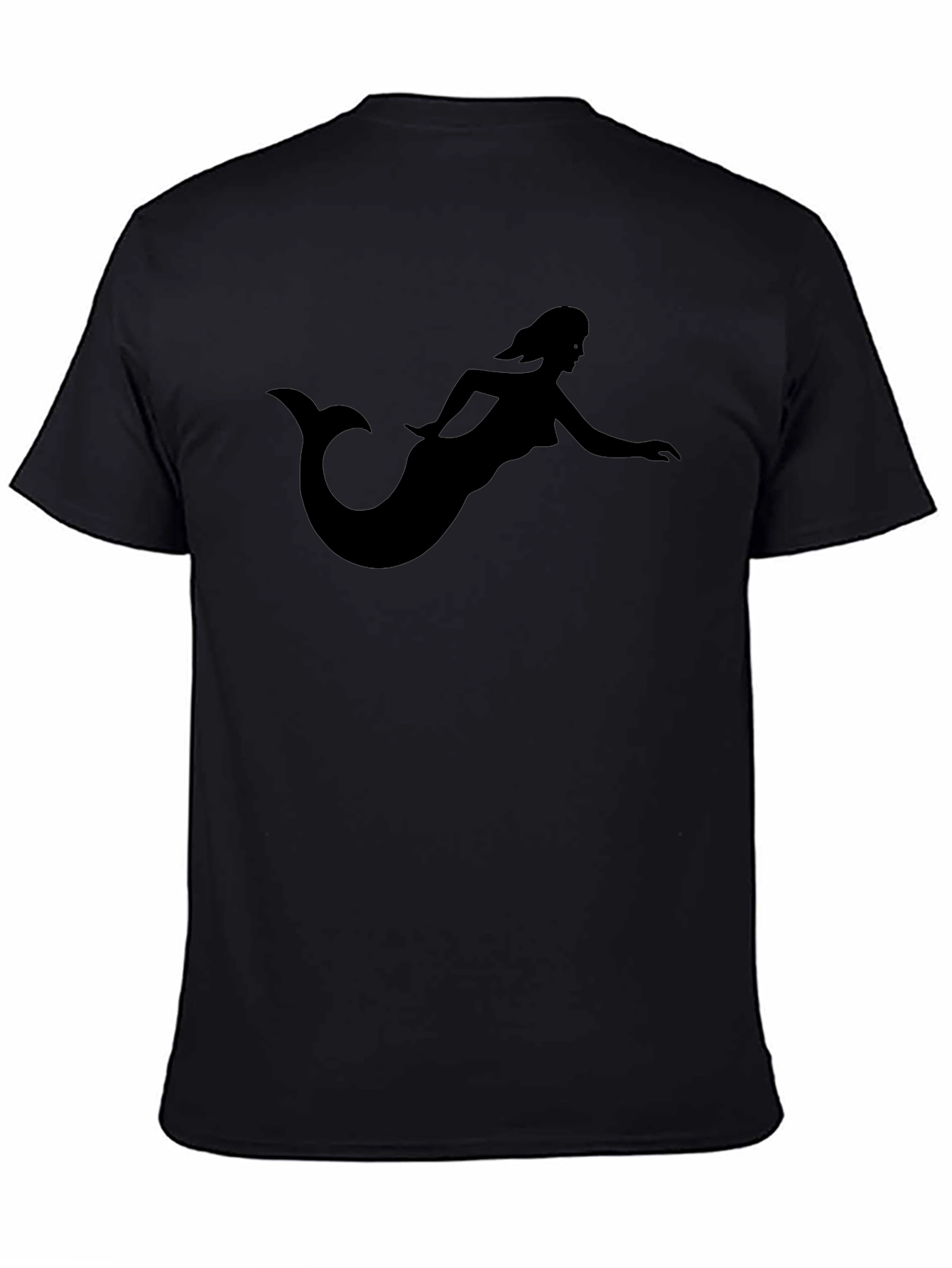 Mermaid Silhouette Black T-Shirt