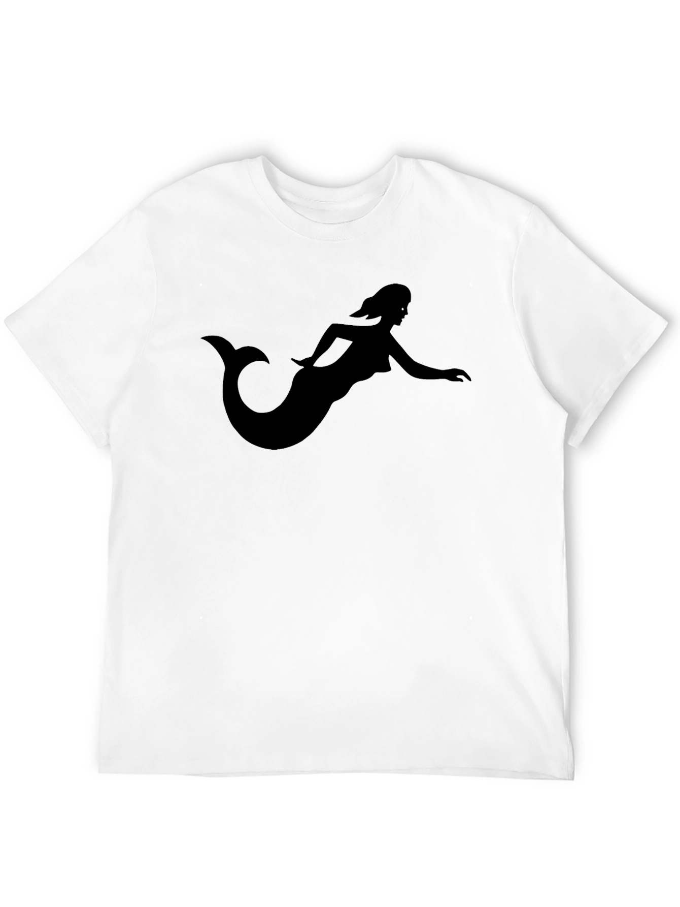 Mermaid Silhouette Black T-Shirt