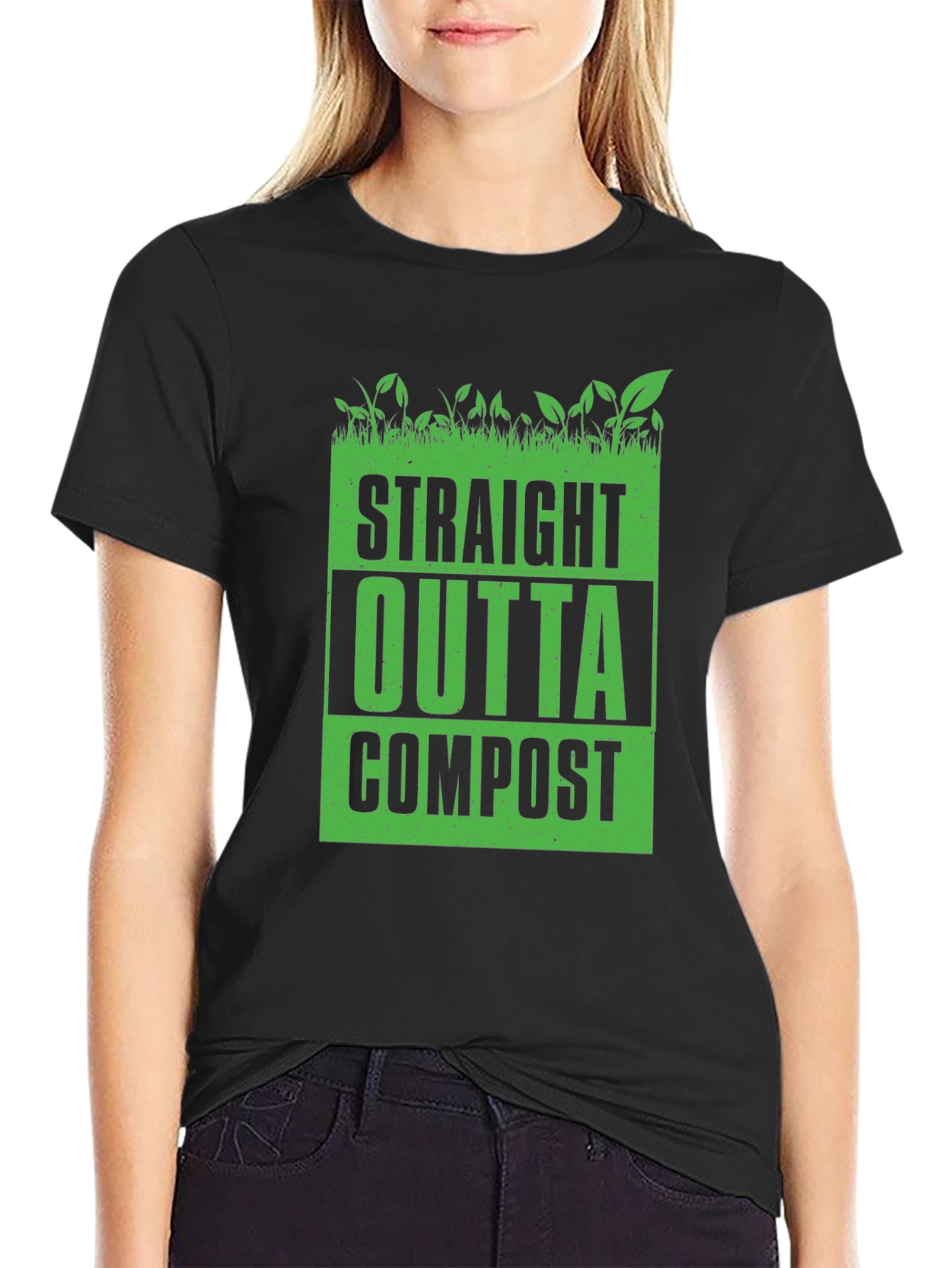 Straight Outta Compost Black Graphic Tee
