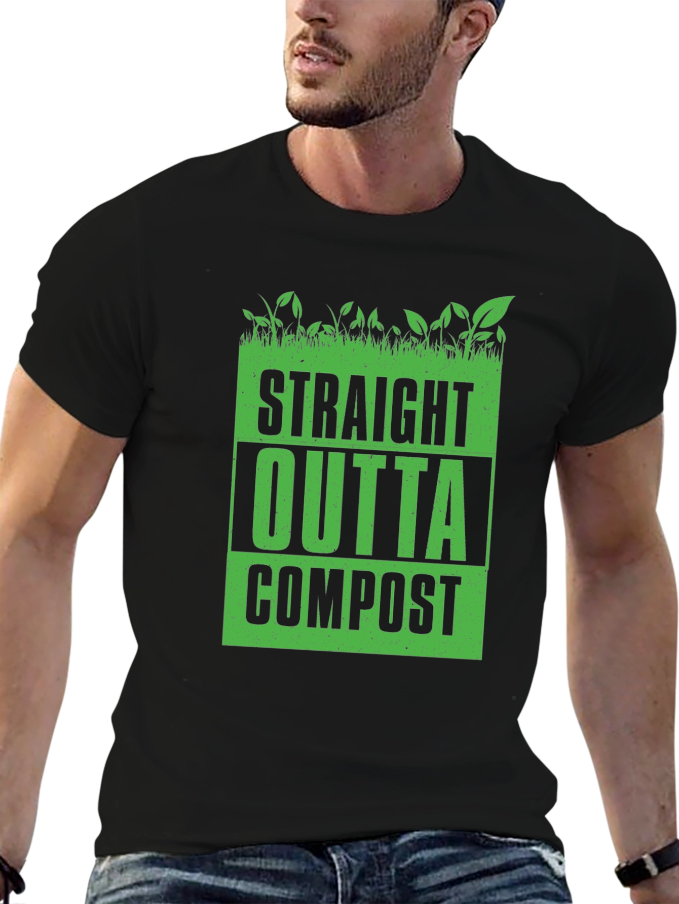 Straight Outta Compost Black Graphic Tee