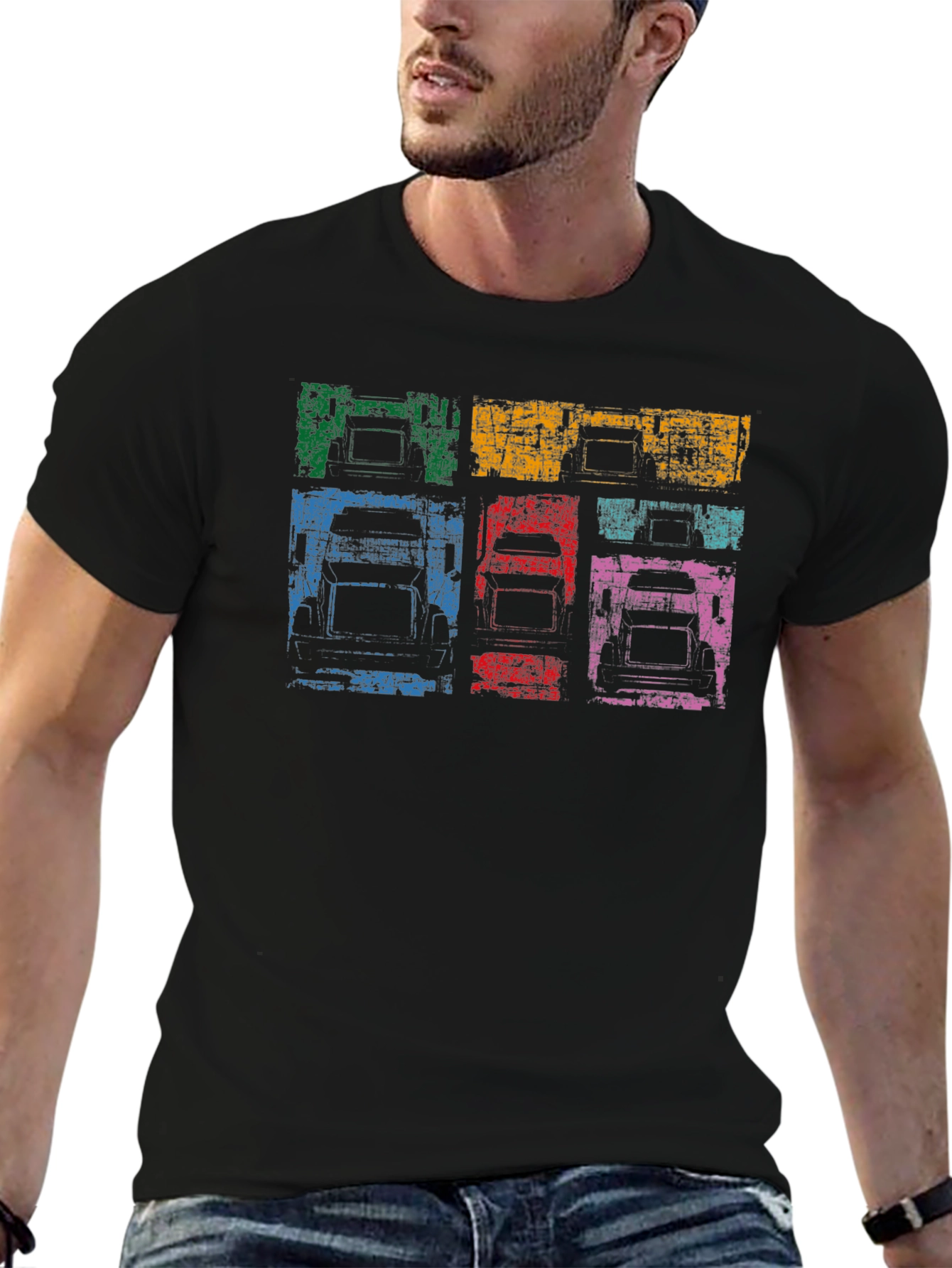 Retro Truck Art T-Shirt - Pop Art Style