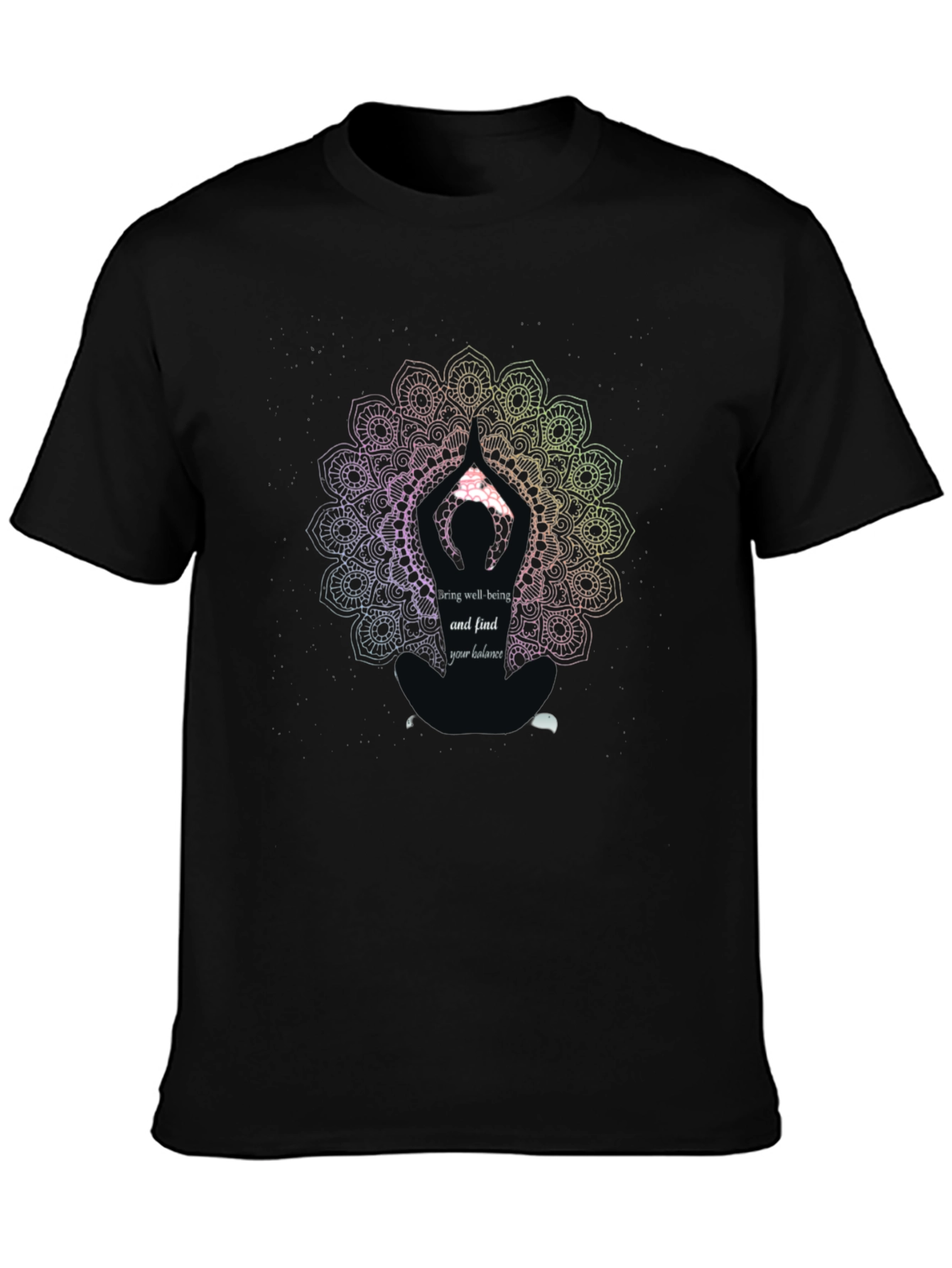 Yoga Mandala Graphic Tee - Find Your Balance