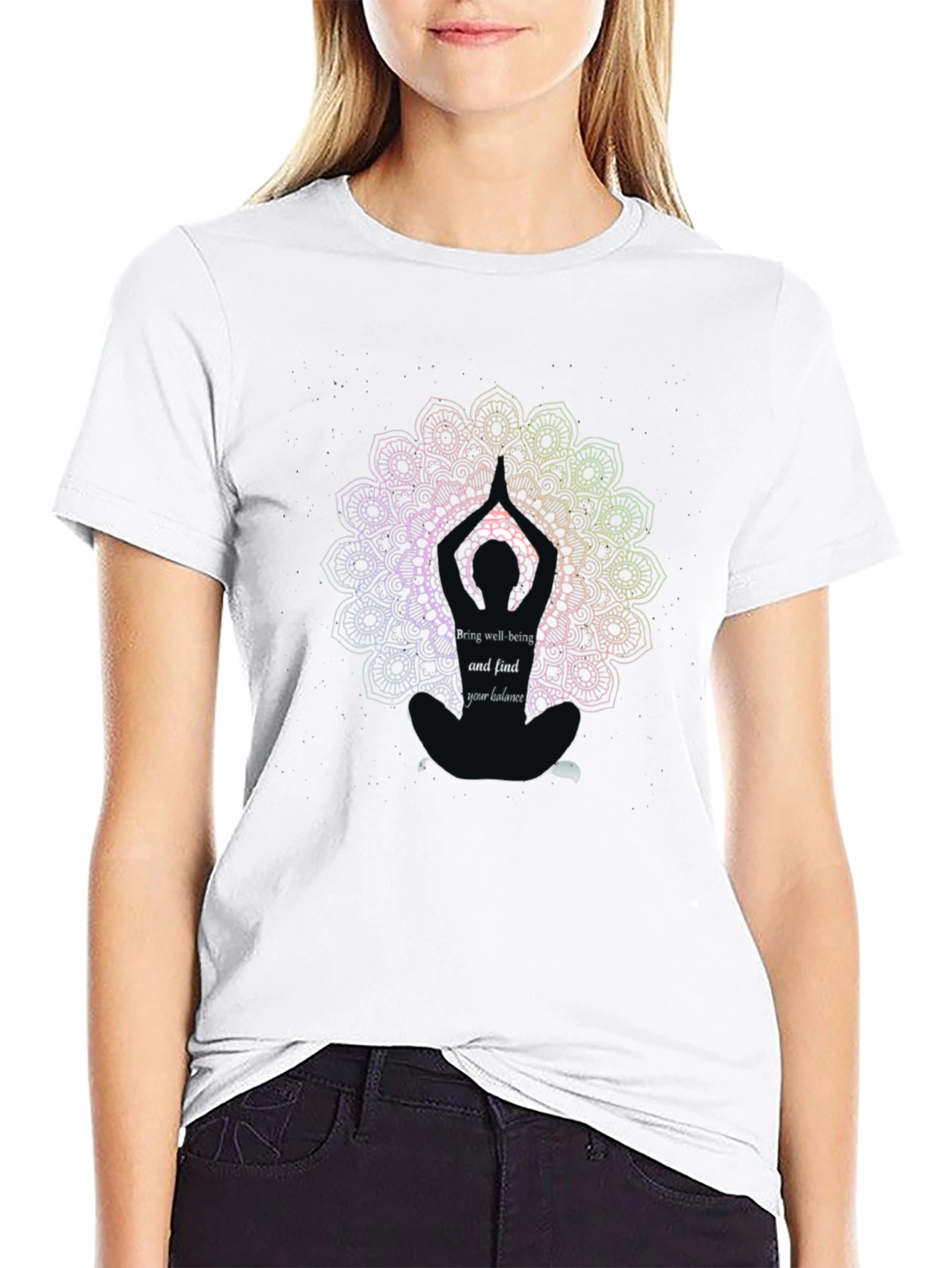 Yoga Mandala Graphic Tee - Find Your Balance