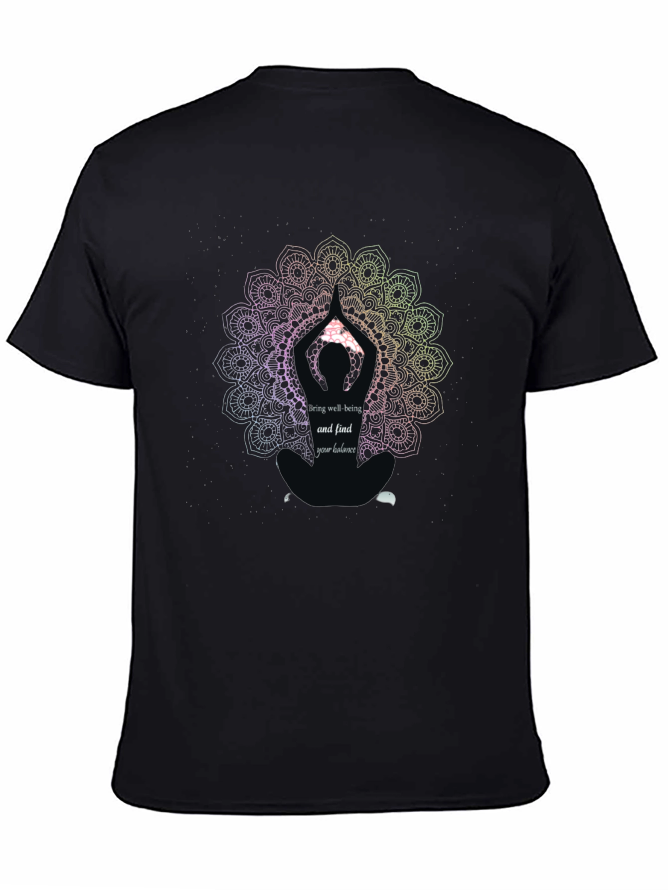 Yoga Mandala Graphic Tee - Find Your Balance