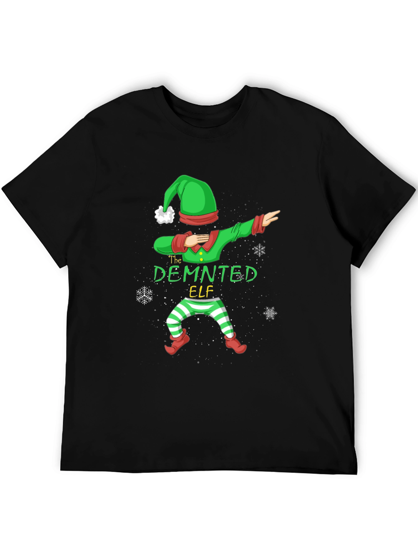 The Deminted Elf Dab T-Shirt - Christmas Holiday Tee