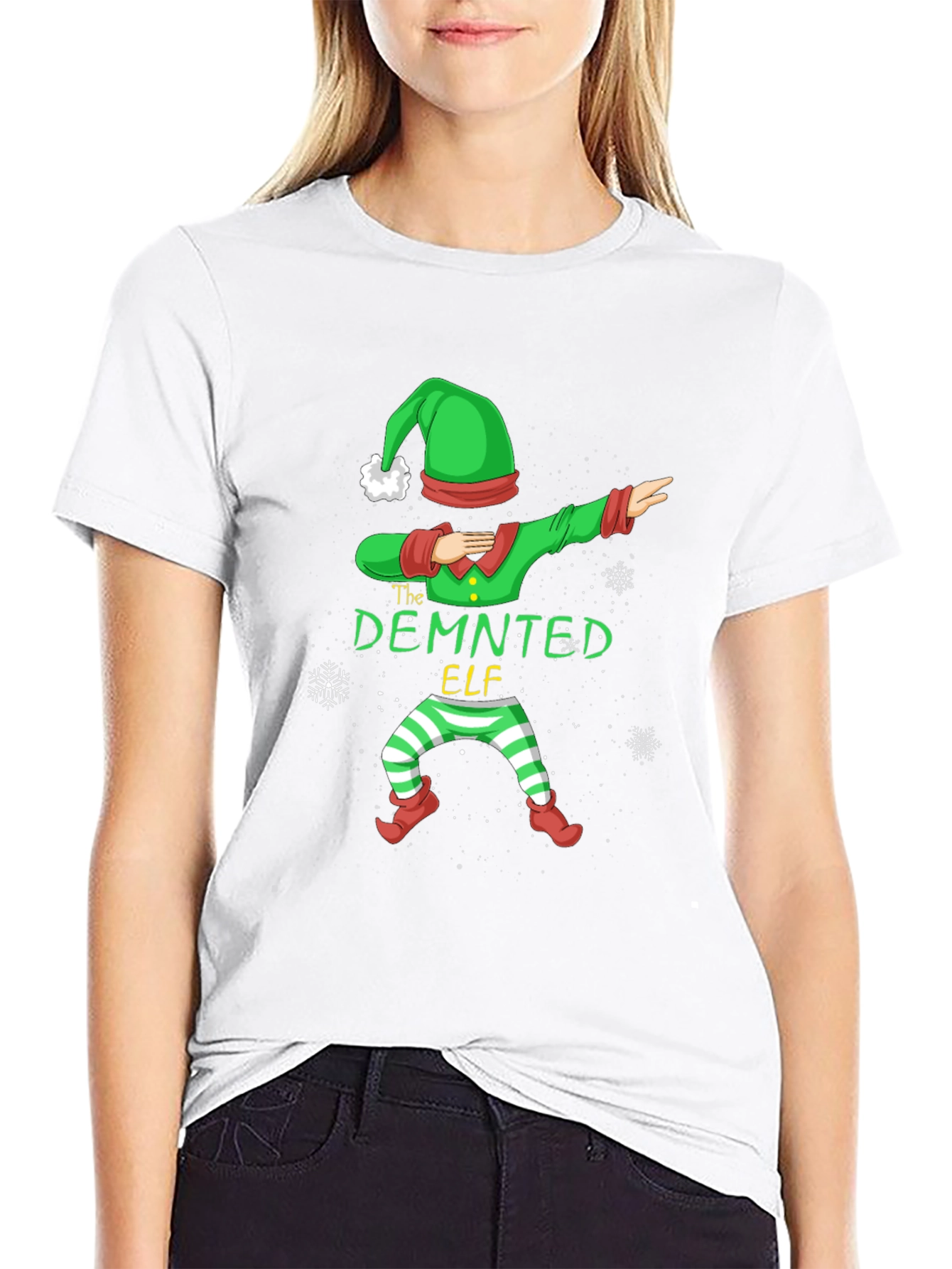 The Deminted Elf Dab T-Shirt - Christmas Holiday Tee