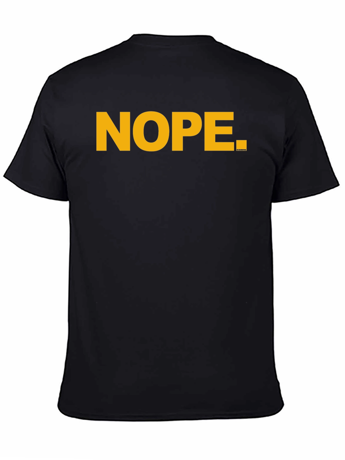 Nope Graphic Tee - Black Crew Neck T-Shirt