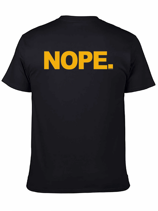 Nope Graphic Tee - Black Crew Neck T-Shirt
