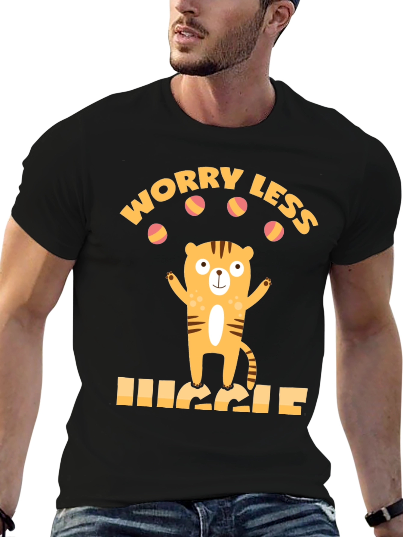 Worry Less Juggle Tiger Graphic Tee