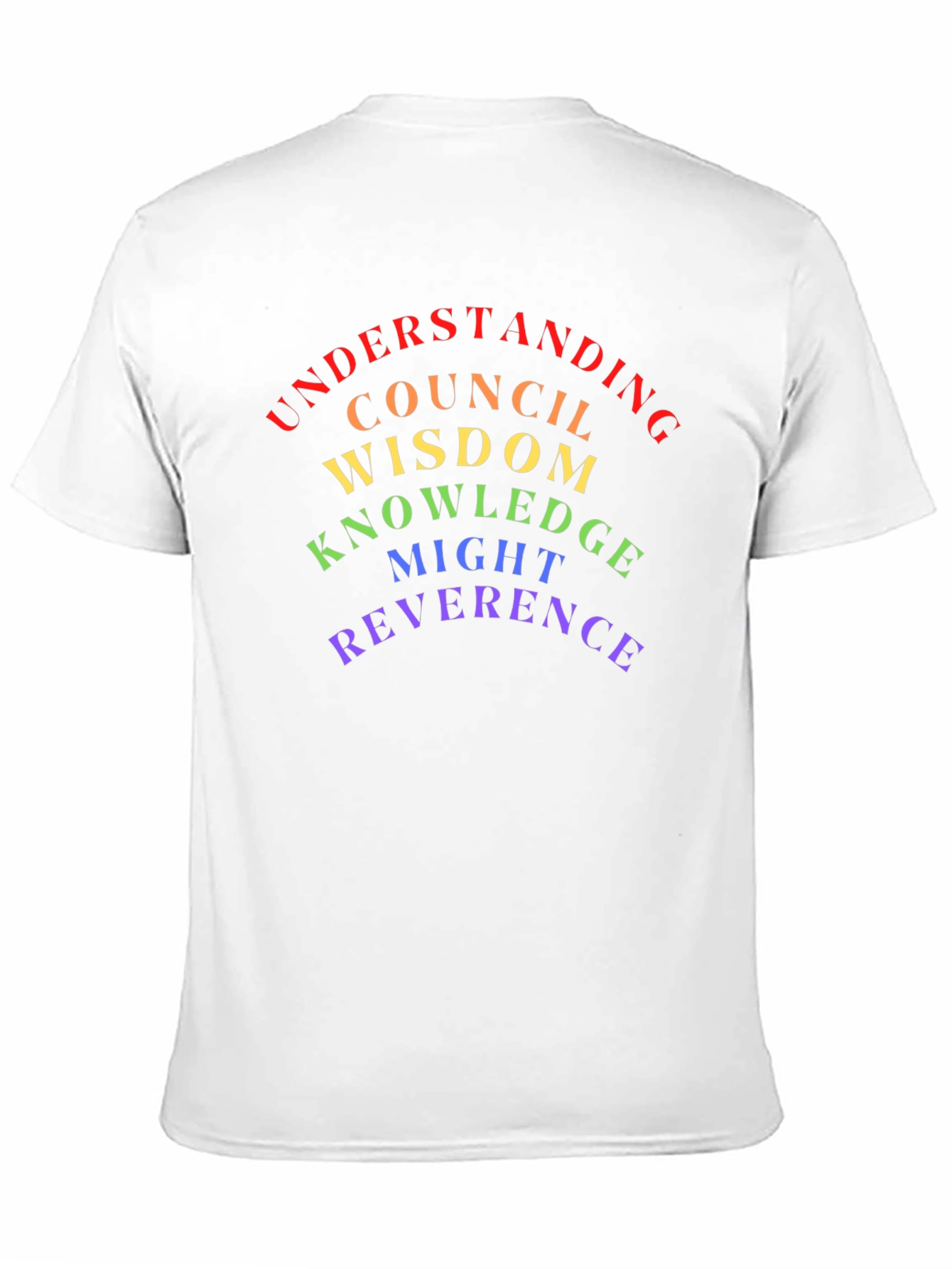 Rainbow Virtue T-Shirt - Understanding Wisdom Reverence