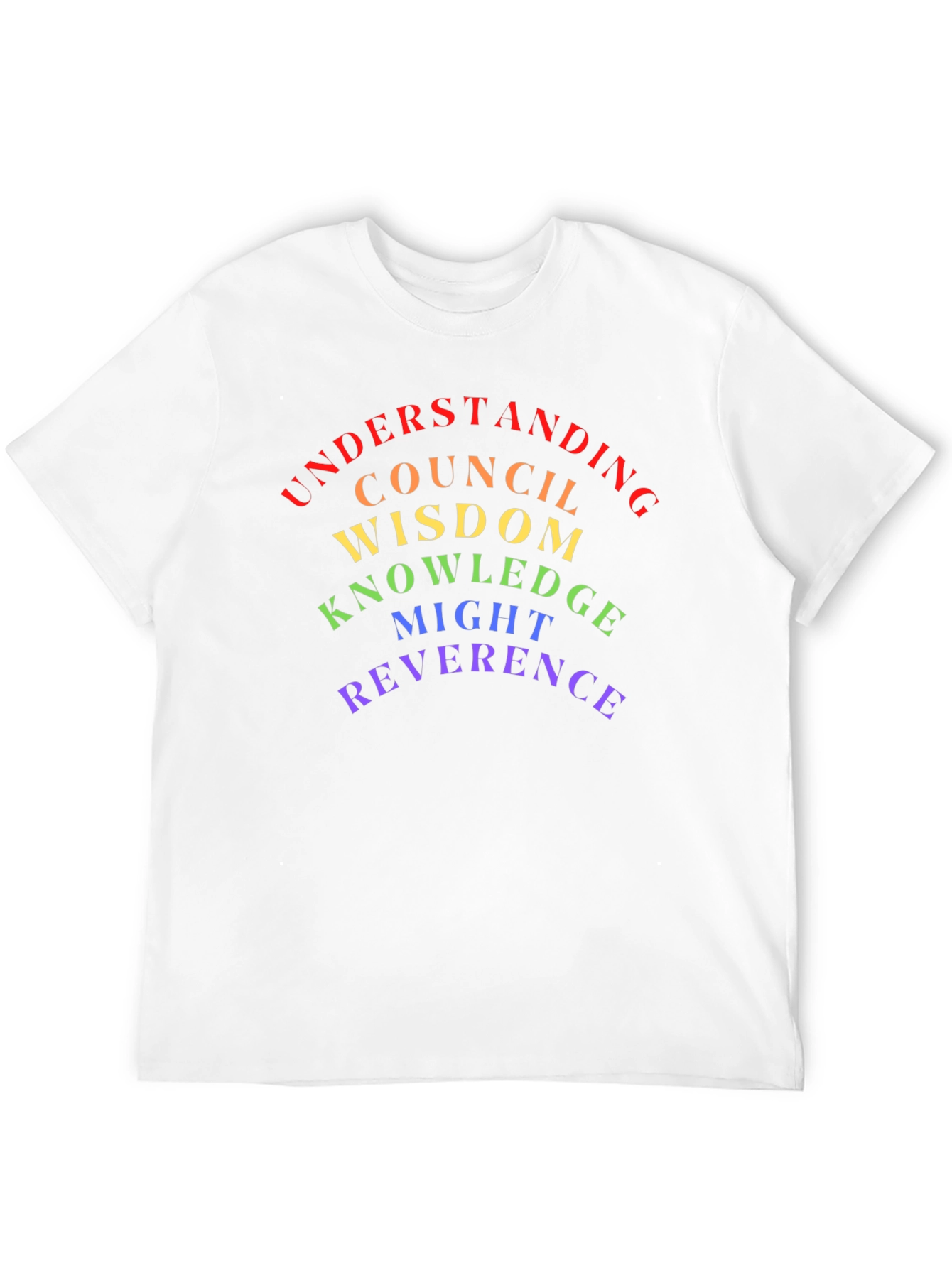 Rainbow Virtue T-Shirt - Understanding Wisdom Reverence