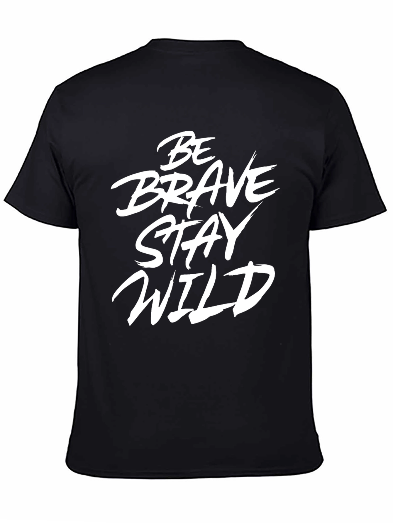 Be Brave Stay Wild Graphic Tee - Black