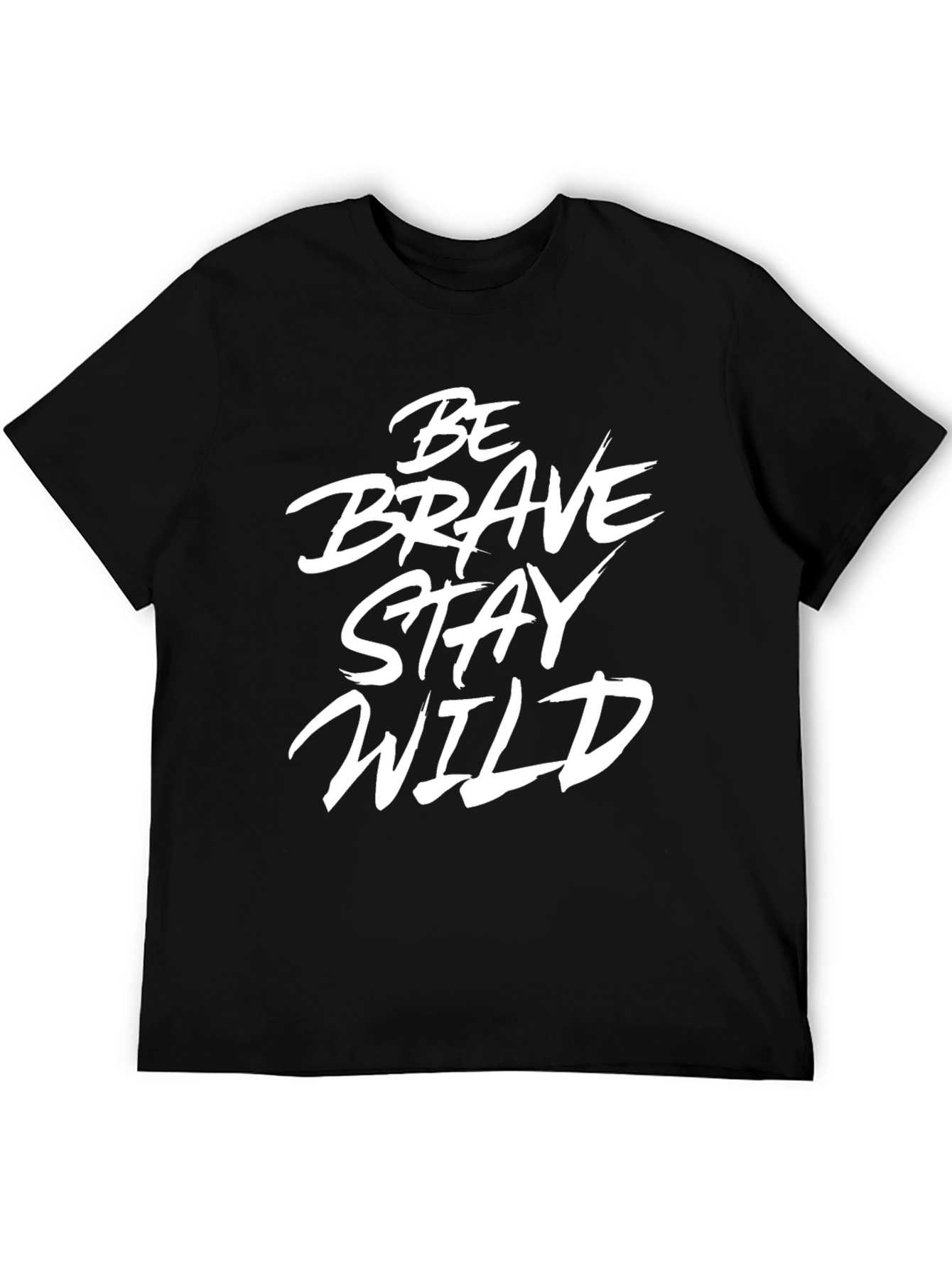 Be Brave Stay Wild Graphic Tee - Black