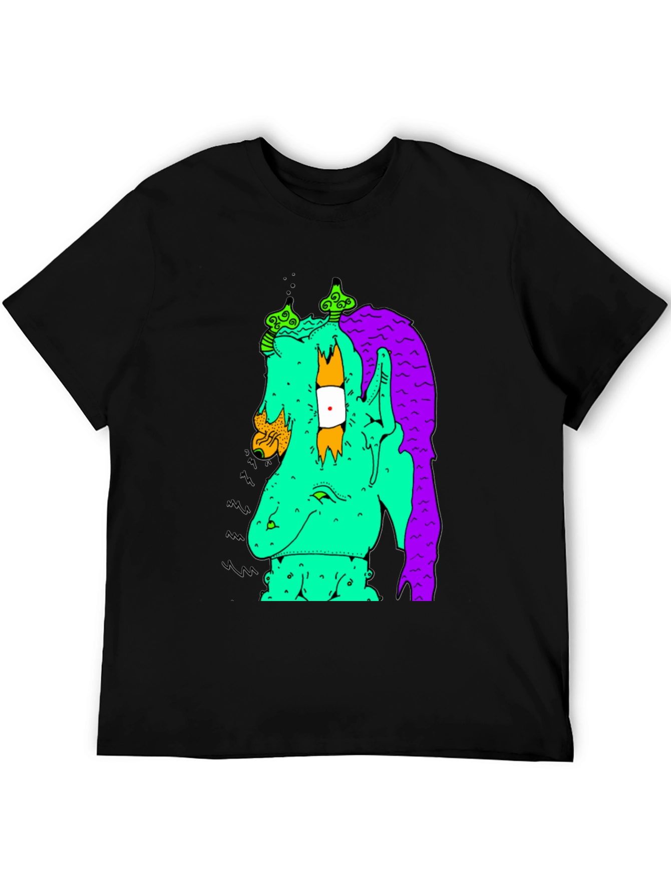 Graphic Print Tee - Funky Monster Design