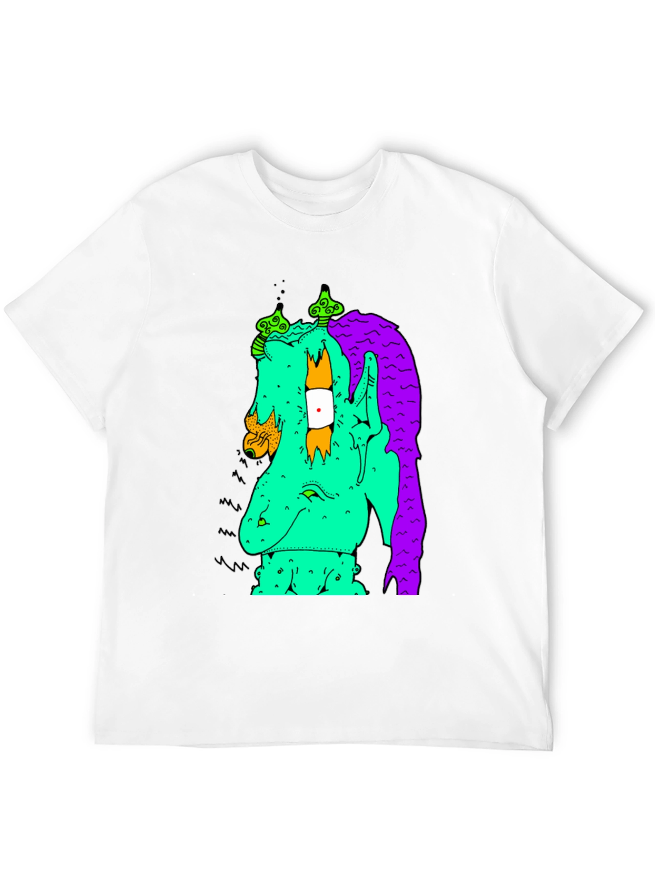 Graphic Print Tee - Funky Monster Design