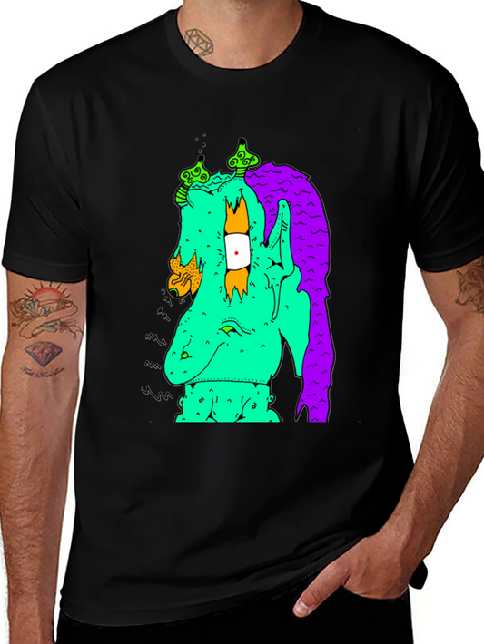 Graphic Print Tee - Funky Monster Design