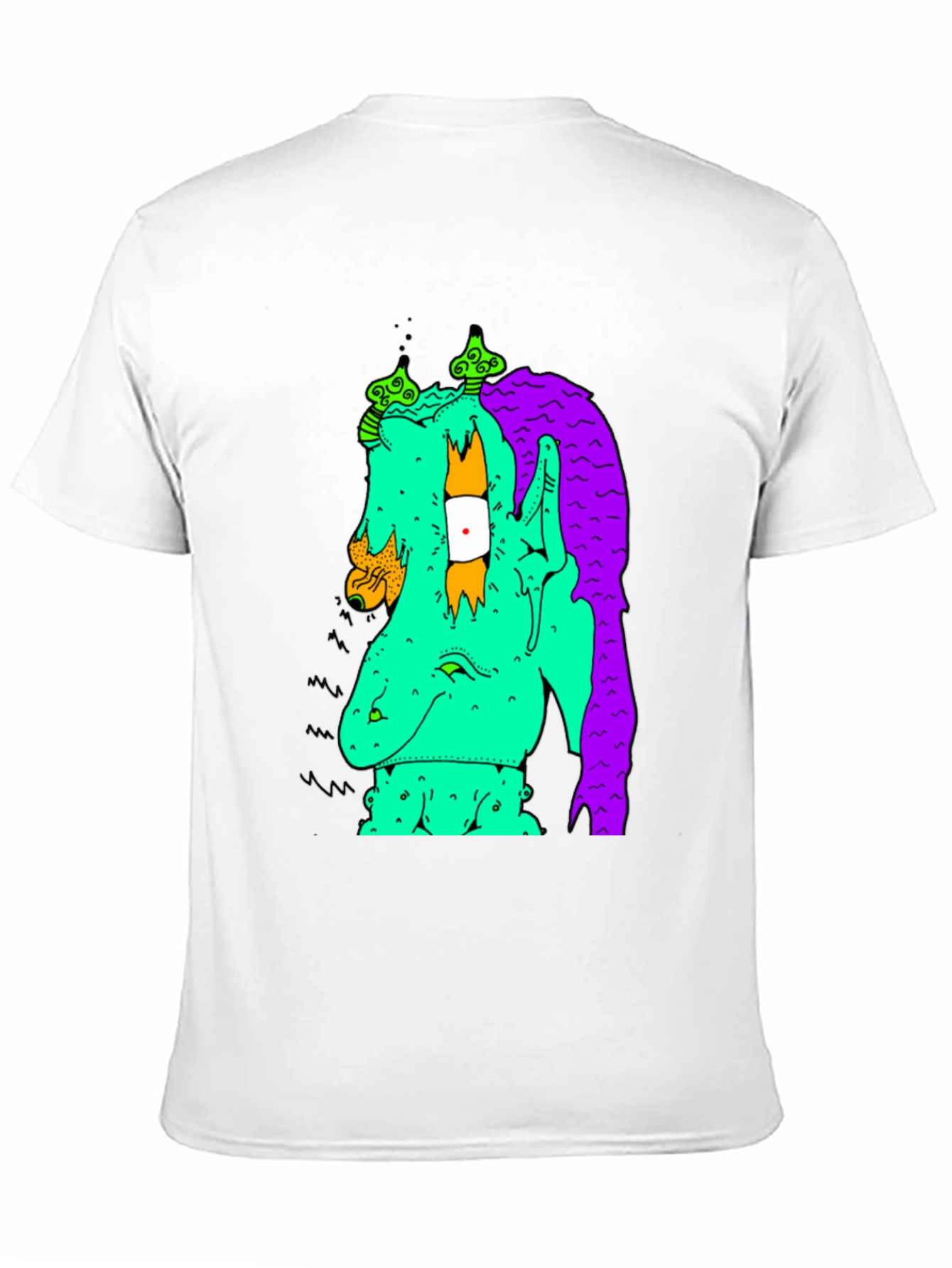 Graphic Print Tee - Funky Monster Design