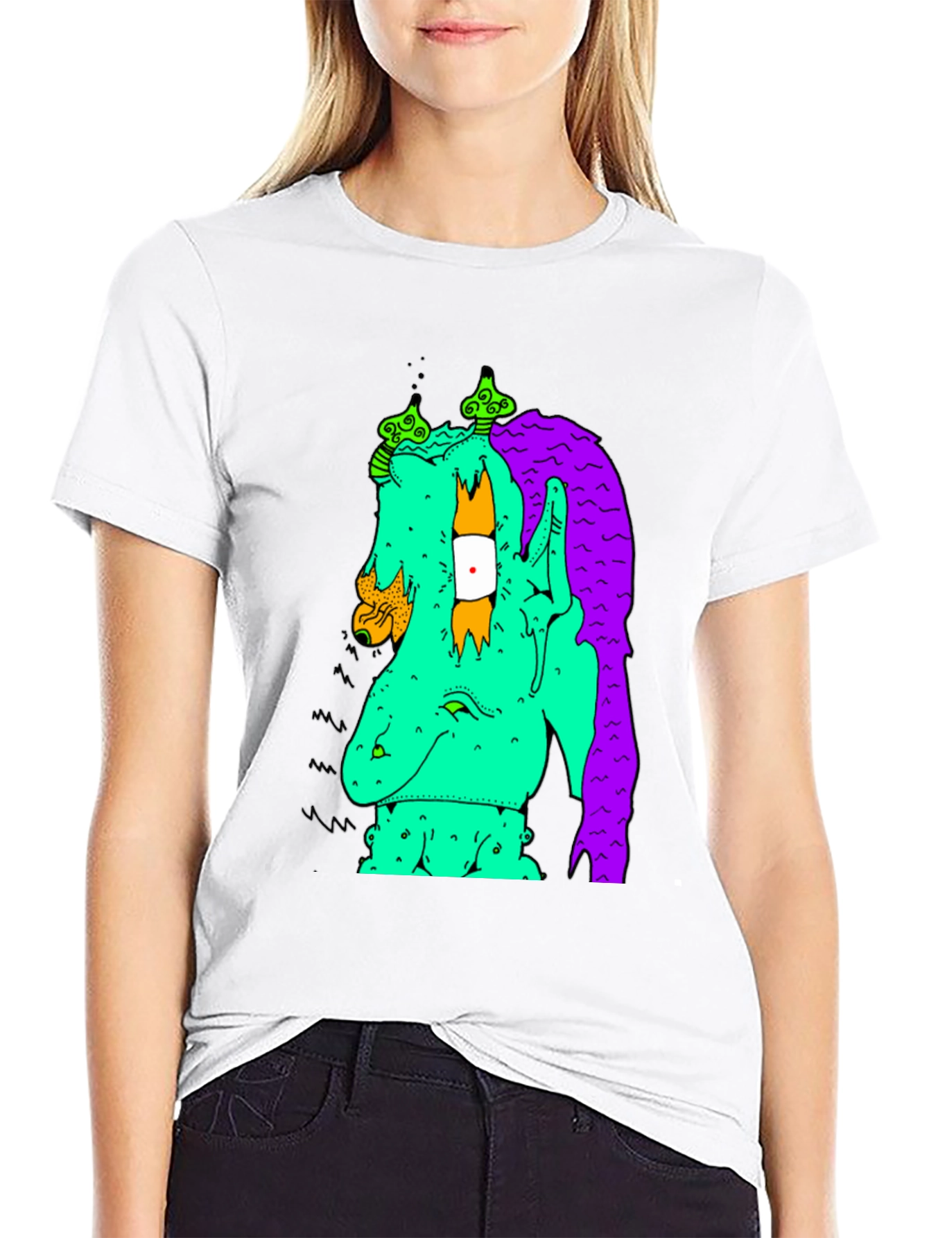 Graphic Print Tee - Funky Monster Design