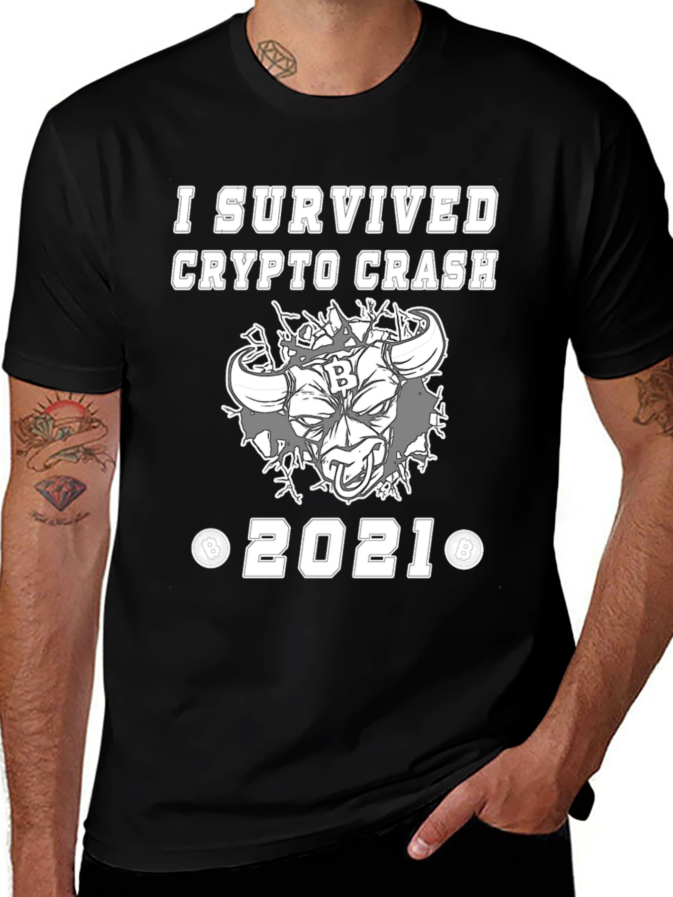 Crypto Crash Survivor 2021 Graphic T-Shirt