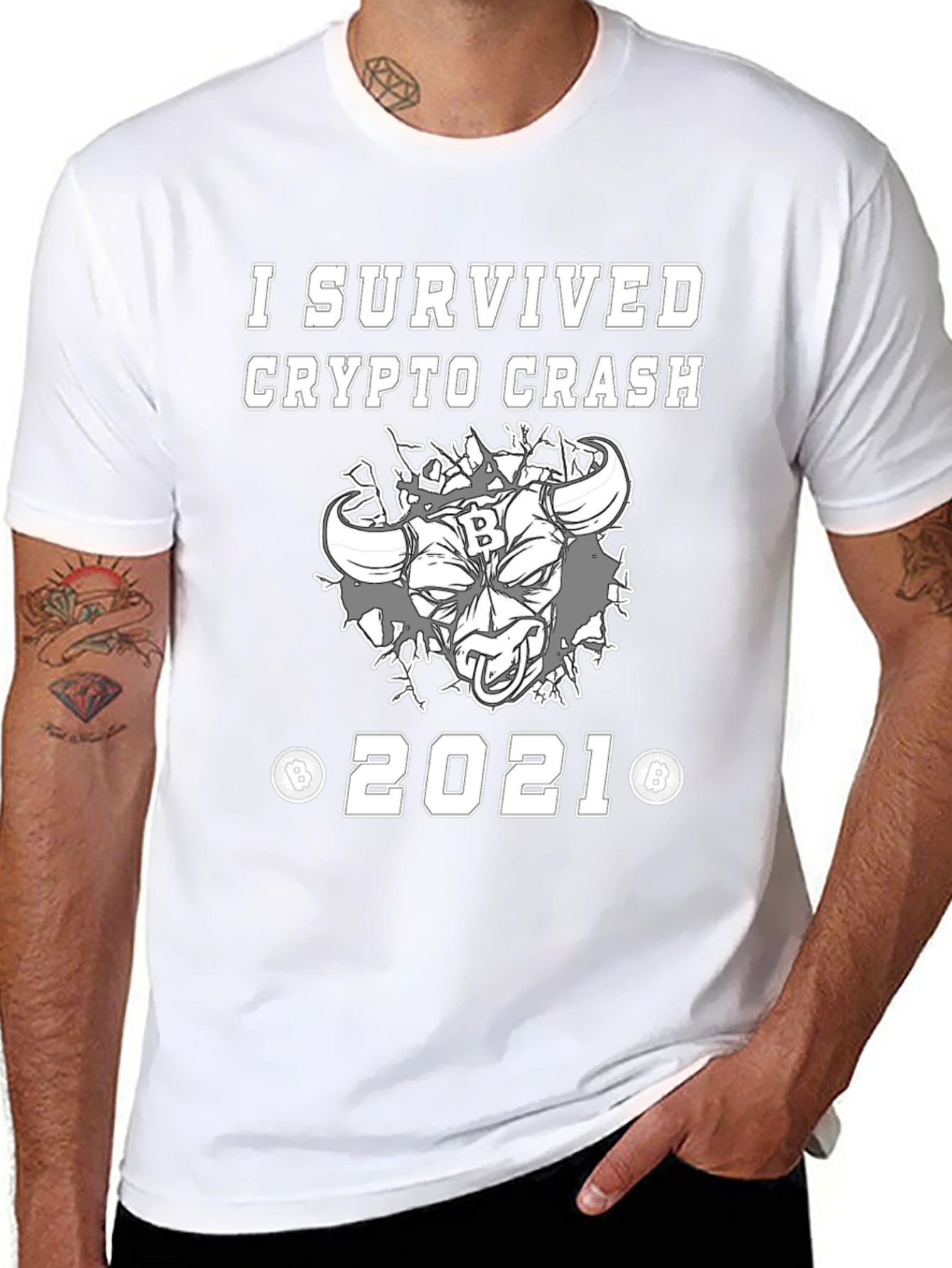 Crypto Crash Survivor 2021 Graphic T-Shirt