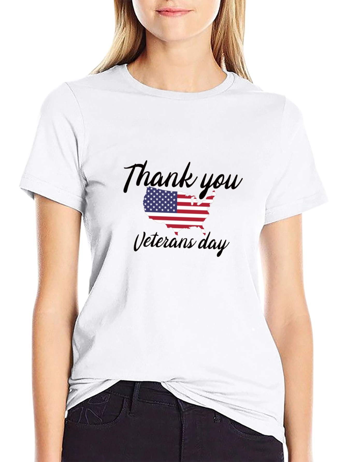 Thank You Veterans Day USA Flag T-Shirt
