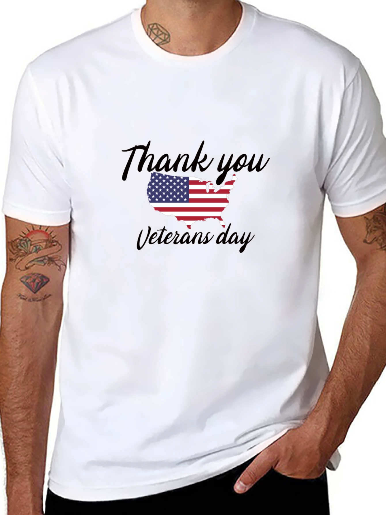 Thank You Veterans Day USA Flag T-Shirt