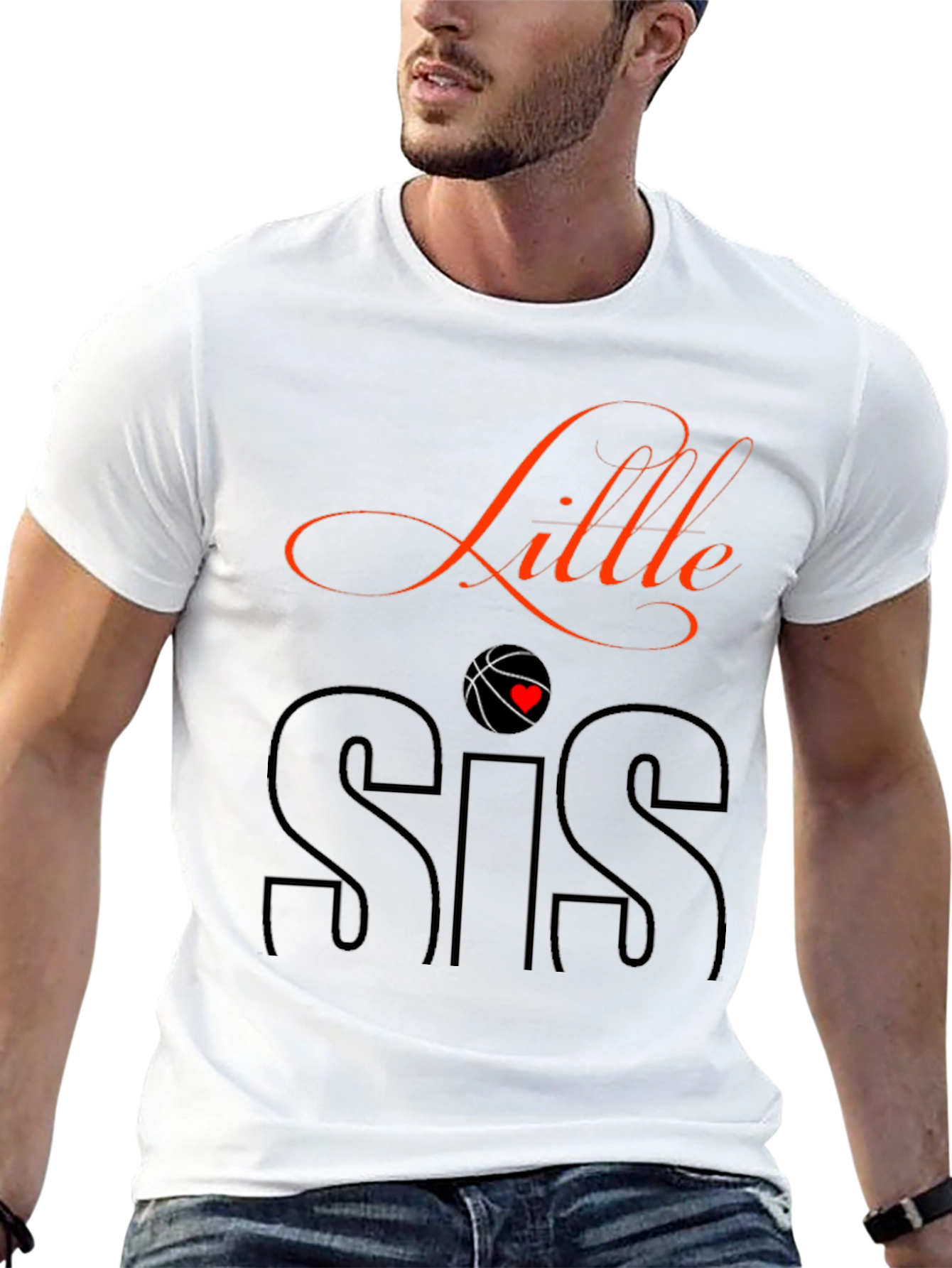 Little Sis Basketball Graphic Tee