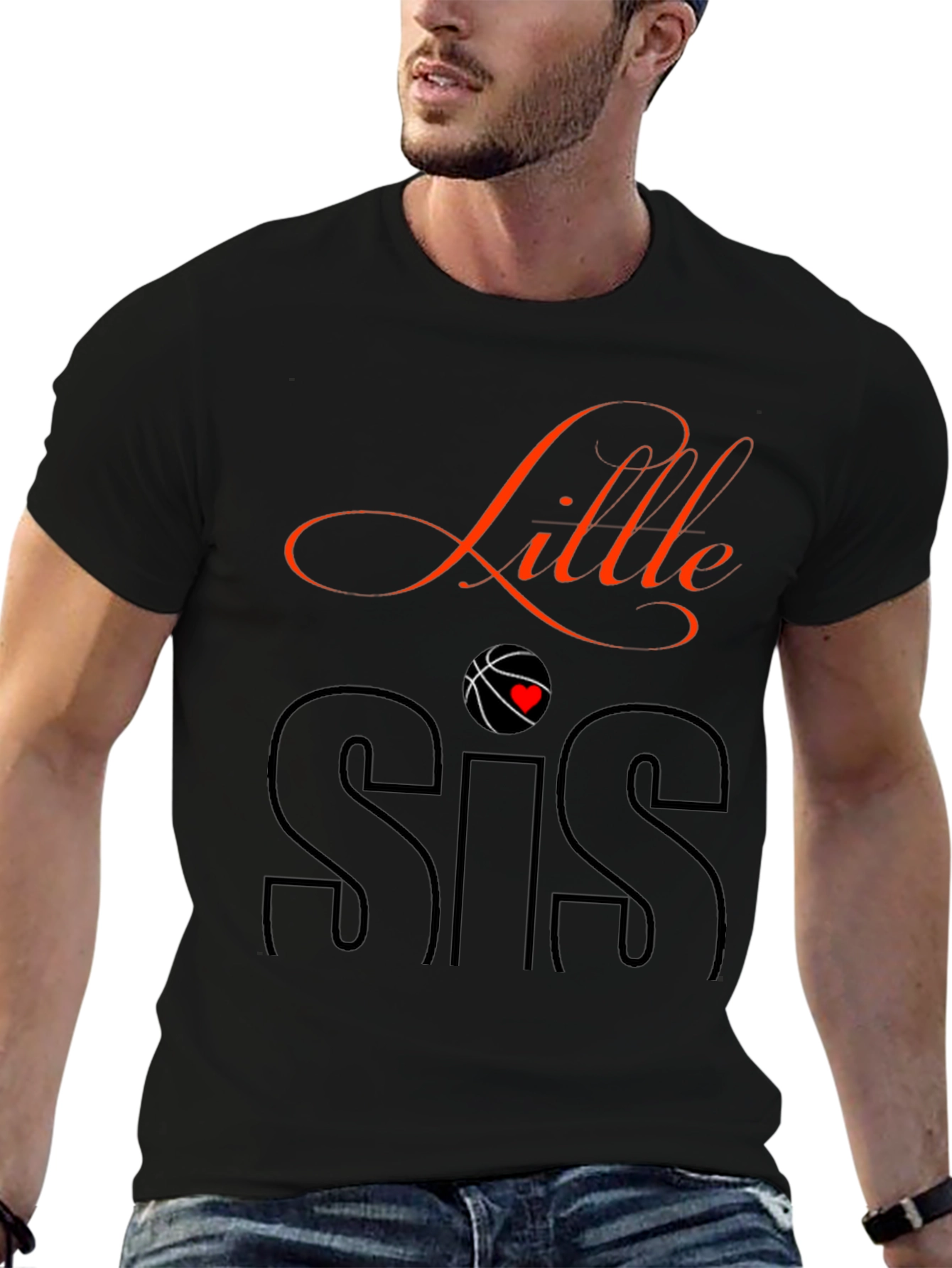Little Sis Basketball Graphic Tee
