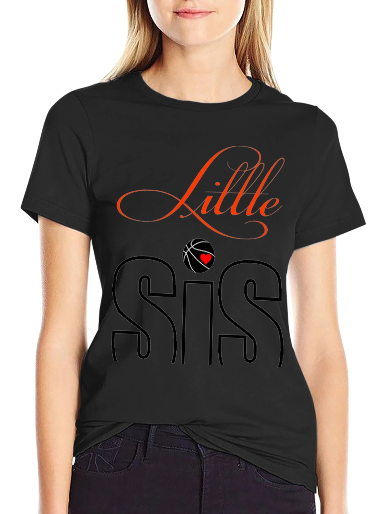 Little Sis Basketball Graphic Tee
