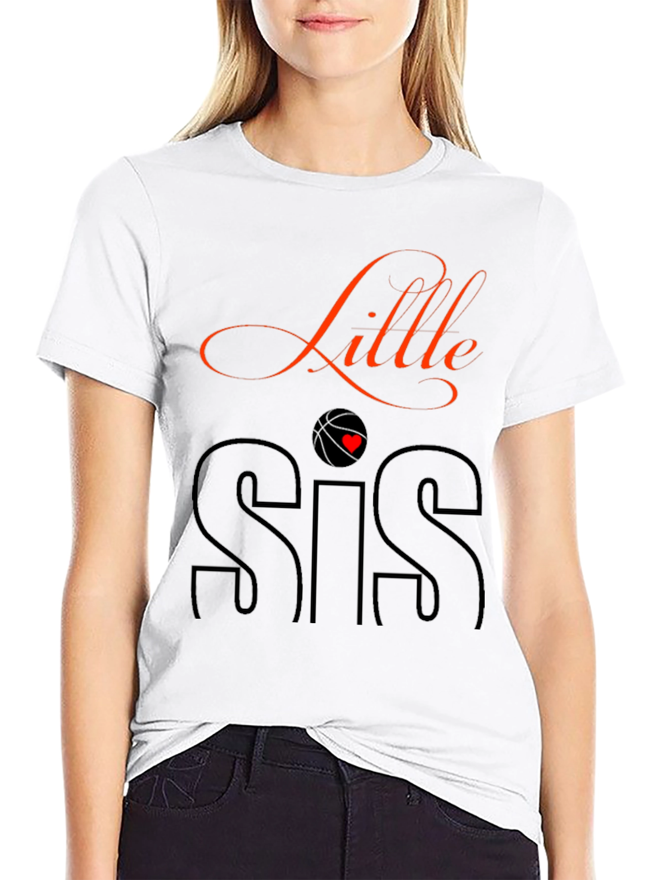 Little Sis Basketball Graphic Tee