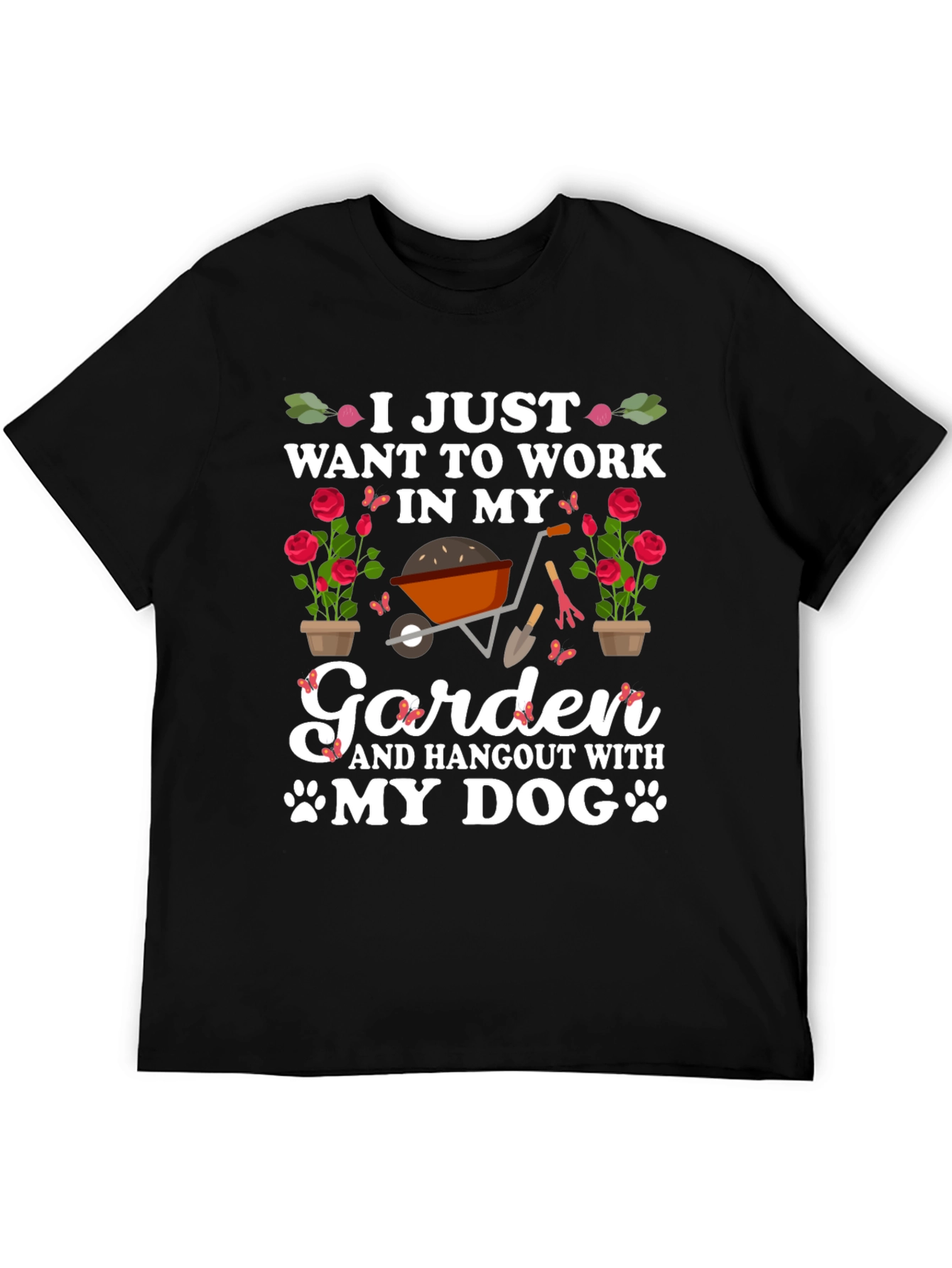 Gardening & Dog Lover Graphic T-Shirt