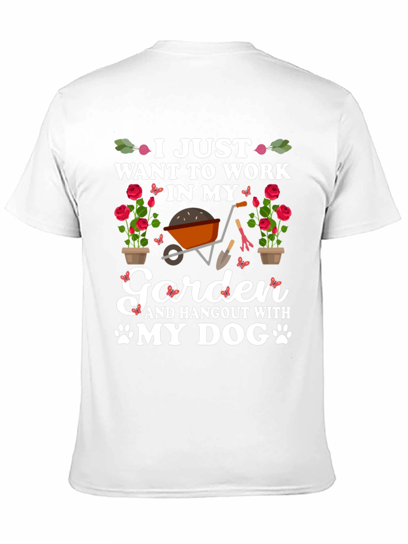 Gardening & Dog Lover Graphic T-Shirt