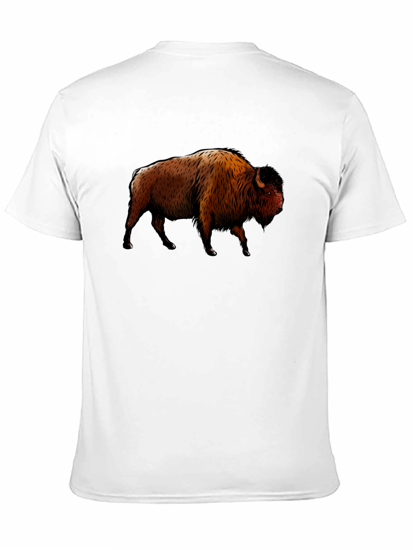 Bison Graphic Print Black T-Shirt