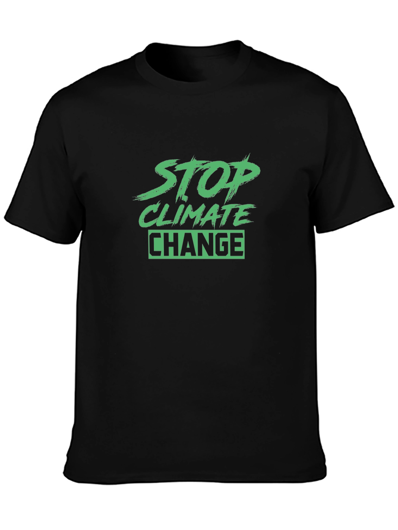 Stop Climate Change Black T-Shirt