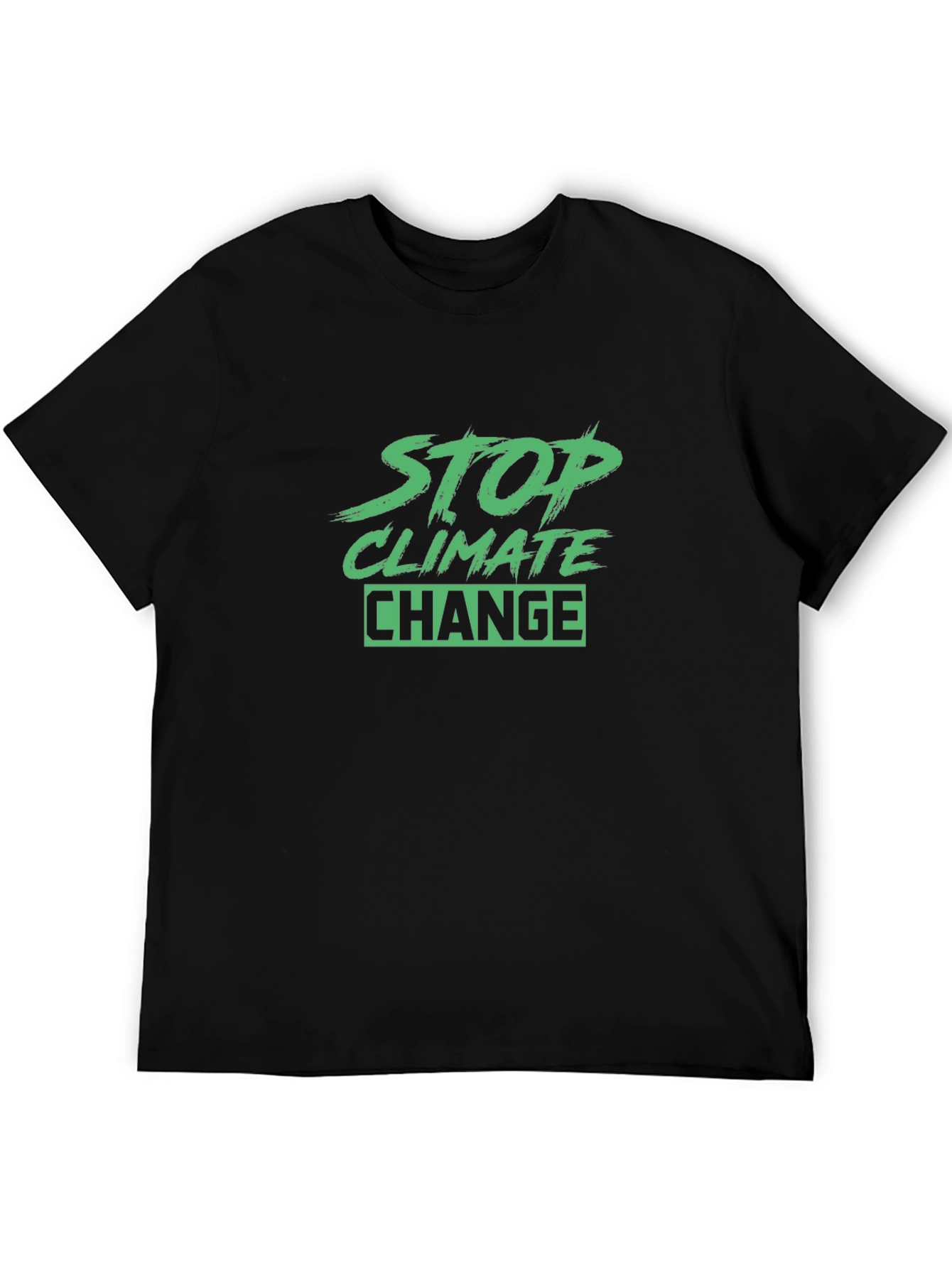 Stop Climate Change Black T-Shirt