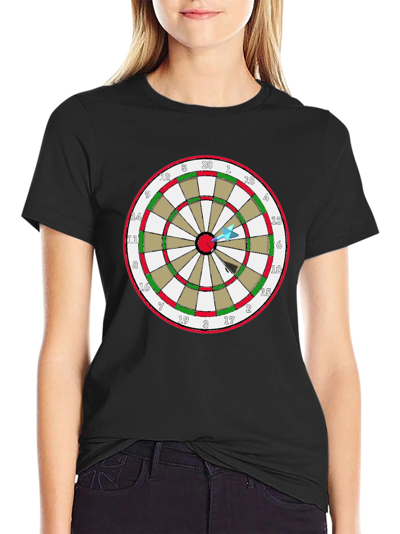 Darts T-Shirt - Bullseye Design Tee