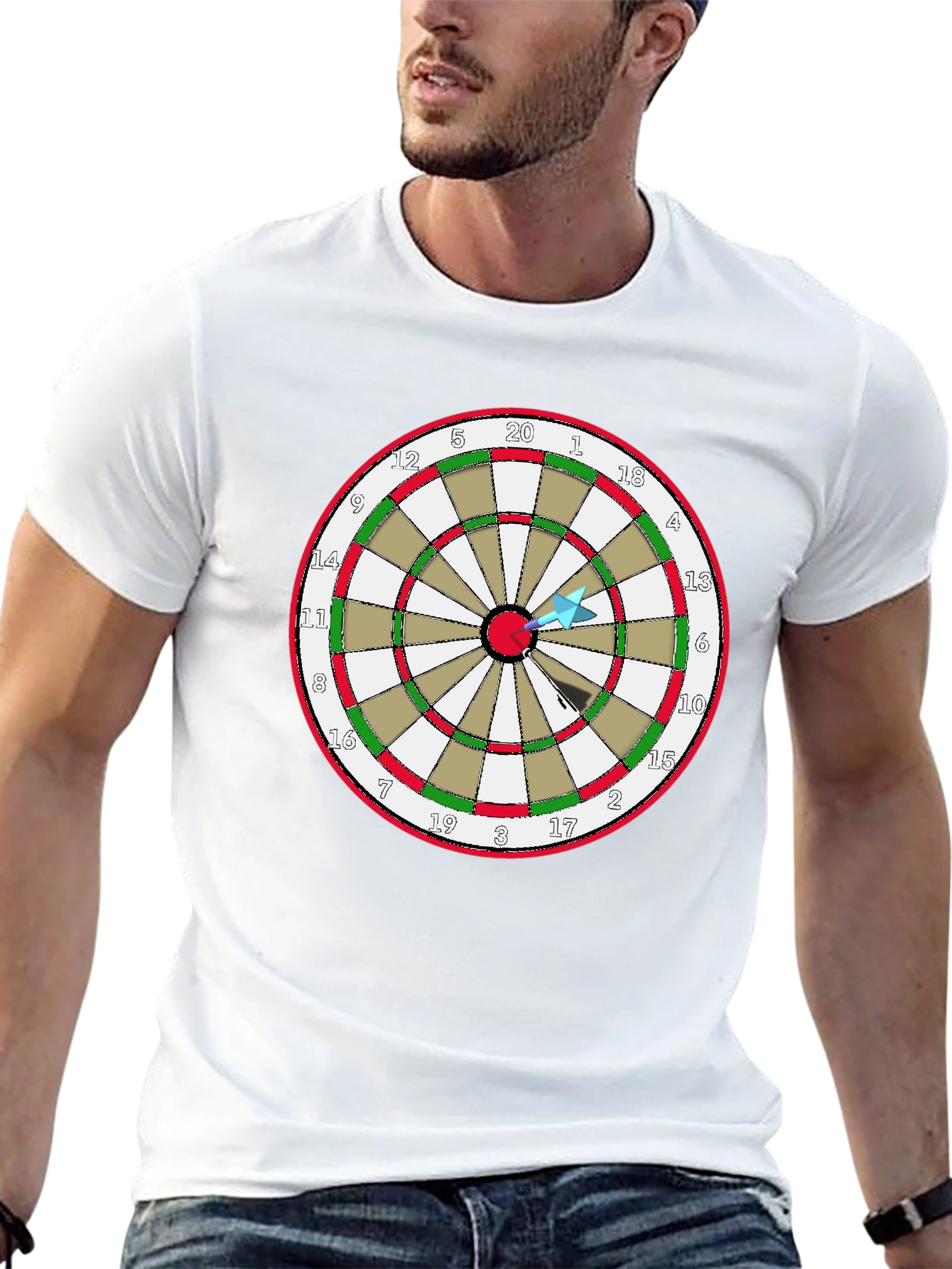 Darts T-Shirt - Bullseye Design Tee