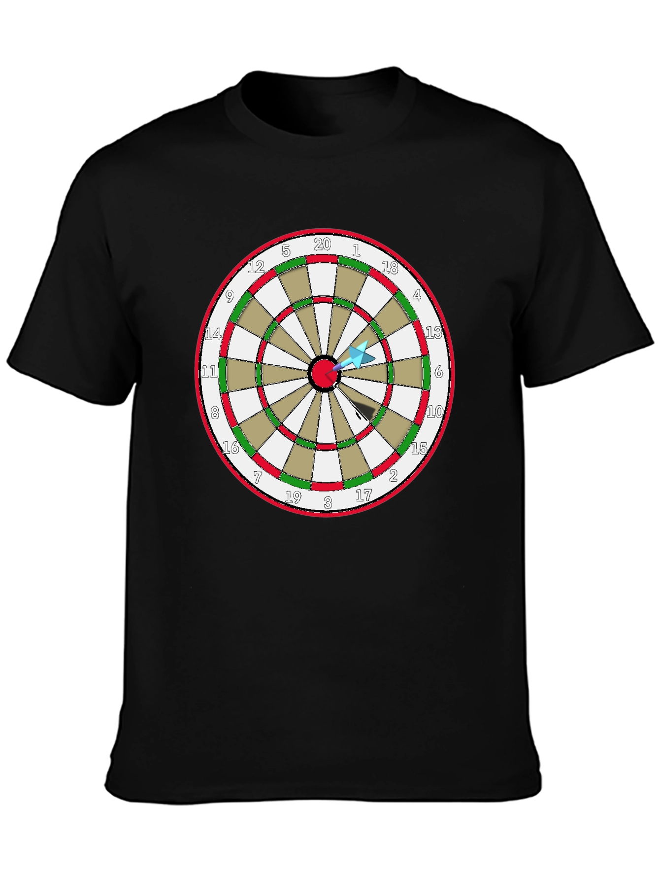Darts T-Shirt - Bullseye Design Tee