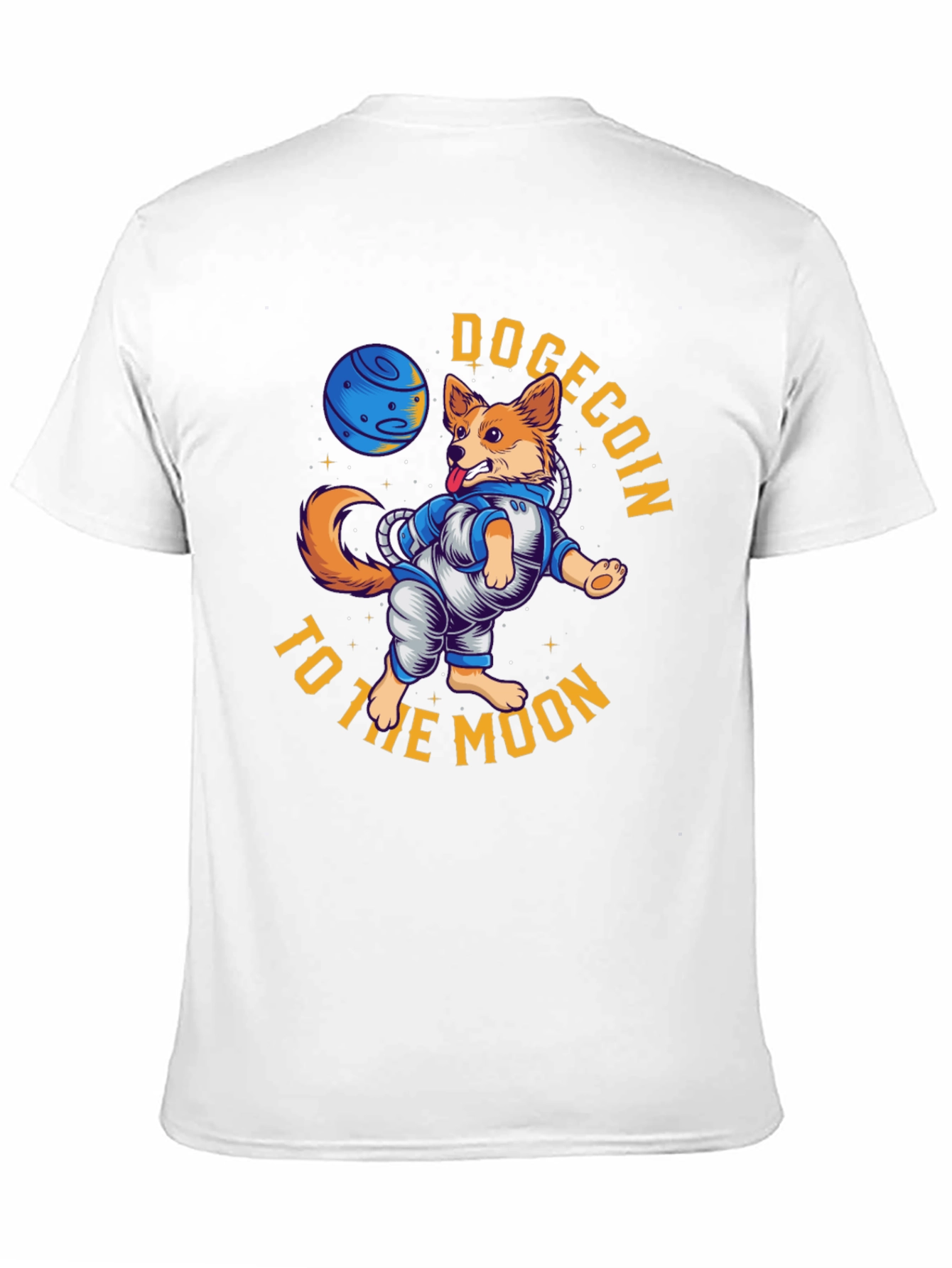 Dogecoin to the Moon Black T-Shirt
