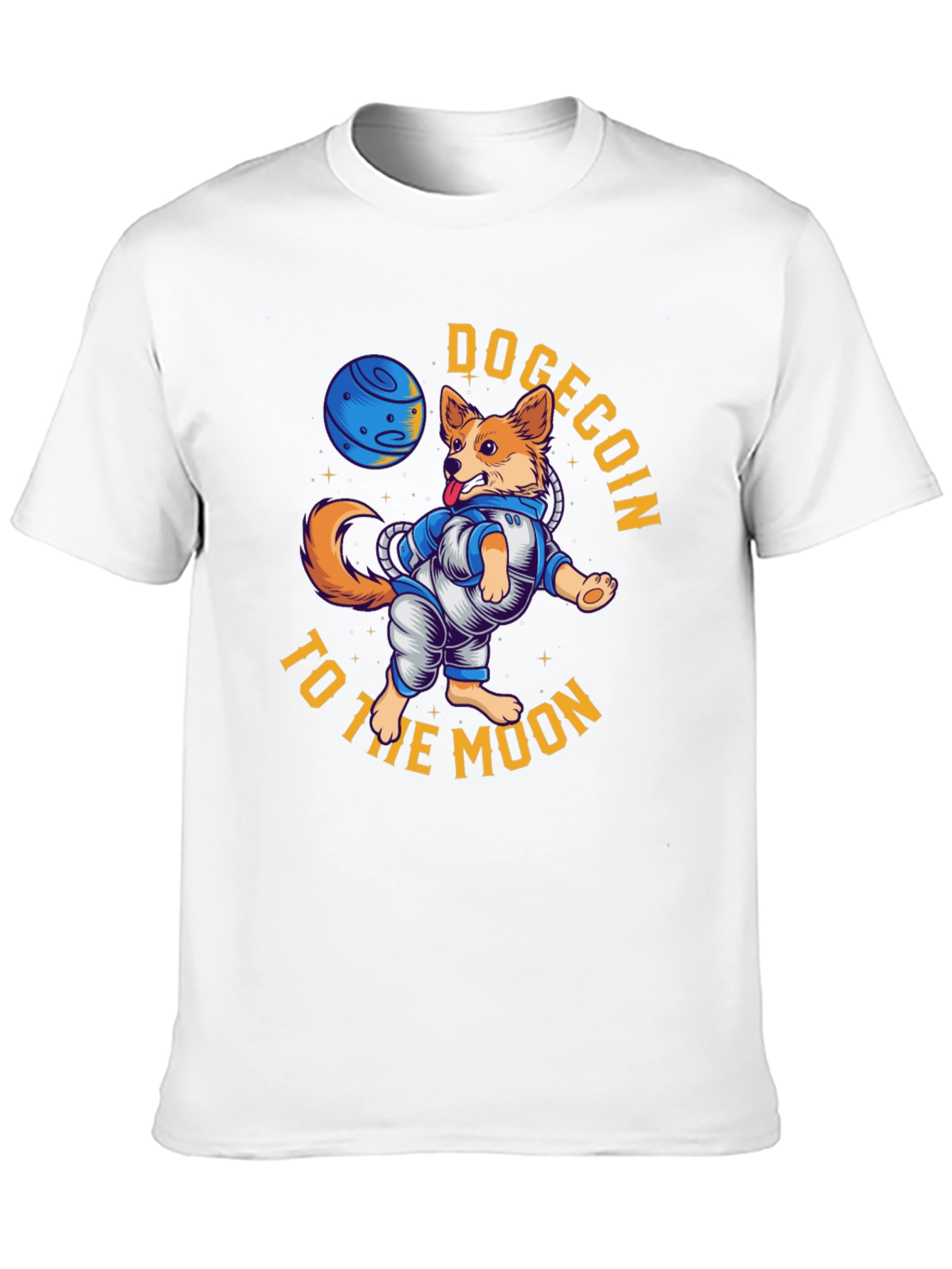 Dogecoin to the Moon Black T-Shirt