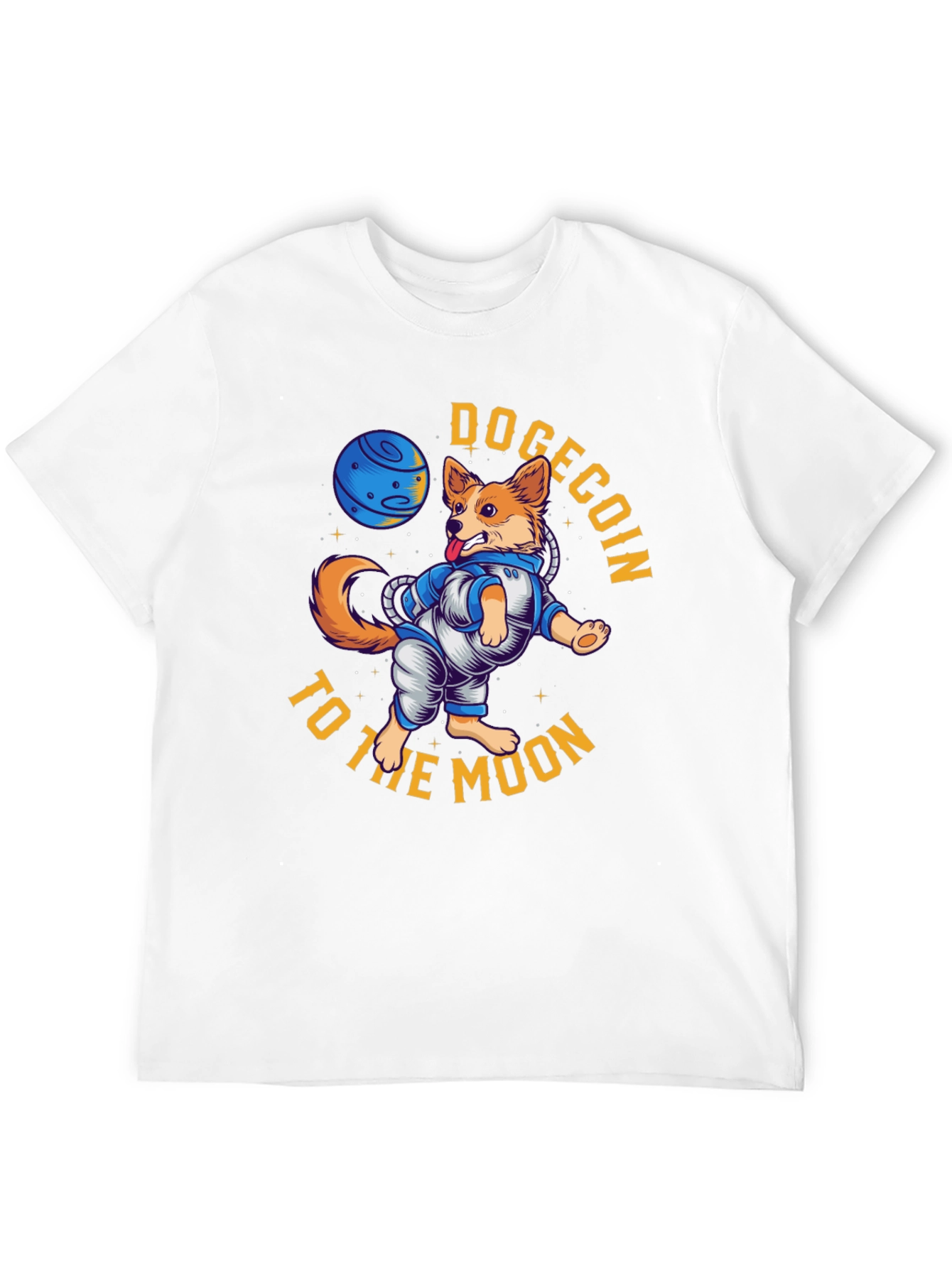 Dogecoin to the Moon Black T-Shirt
