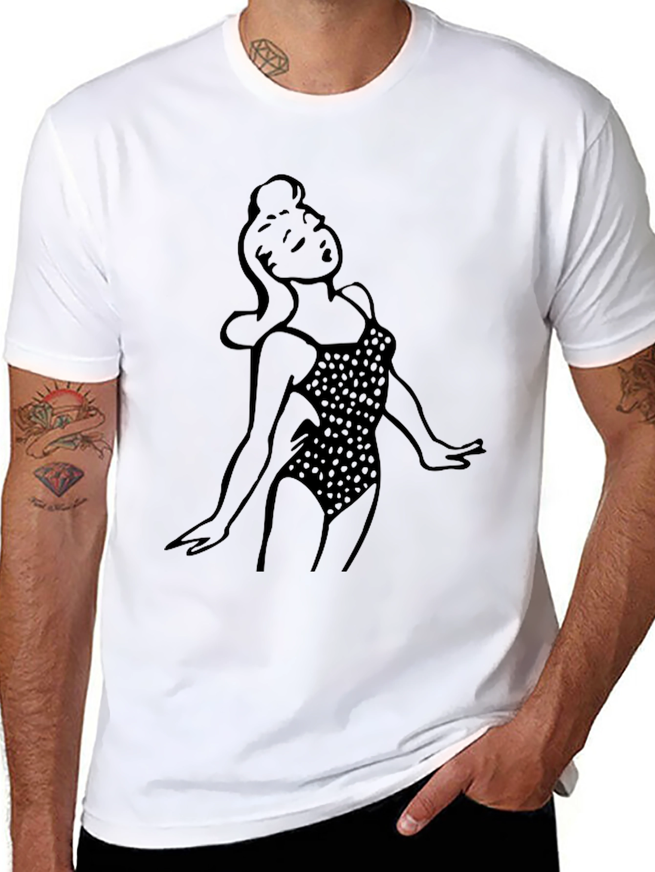 Retro Swimsuit Woman Graphic T-Shirt