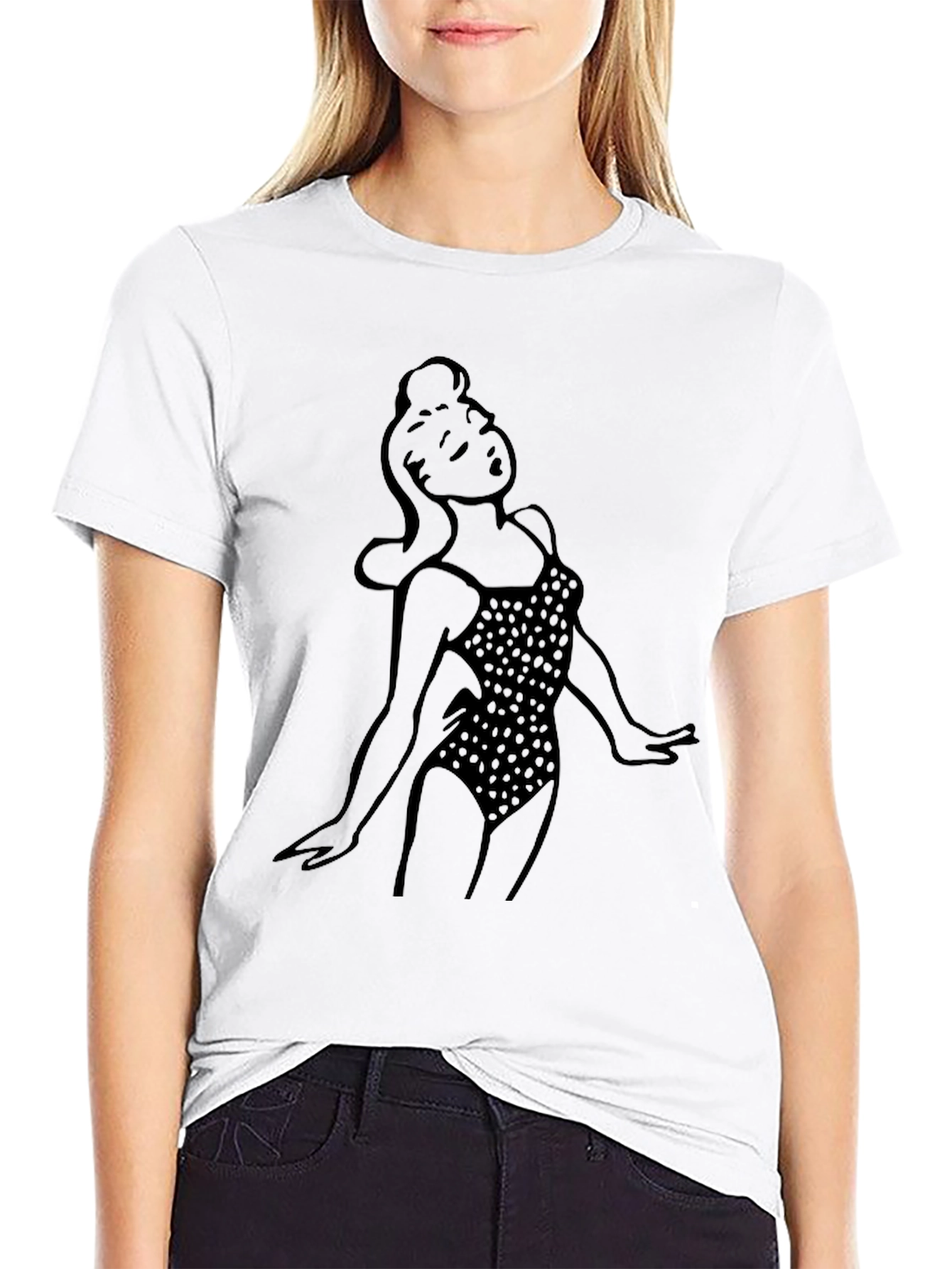 Retro Swimsuit Woman Graphic T-Shirt