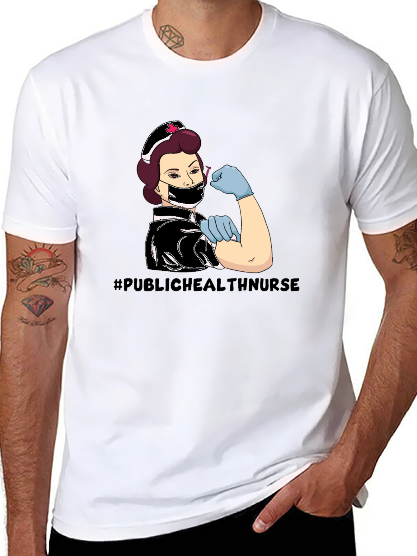 Public Health Nurse T-Shirt - Black