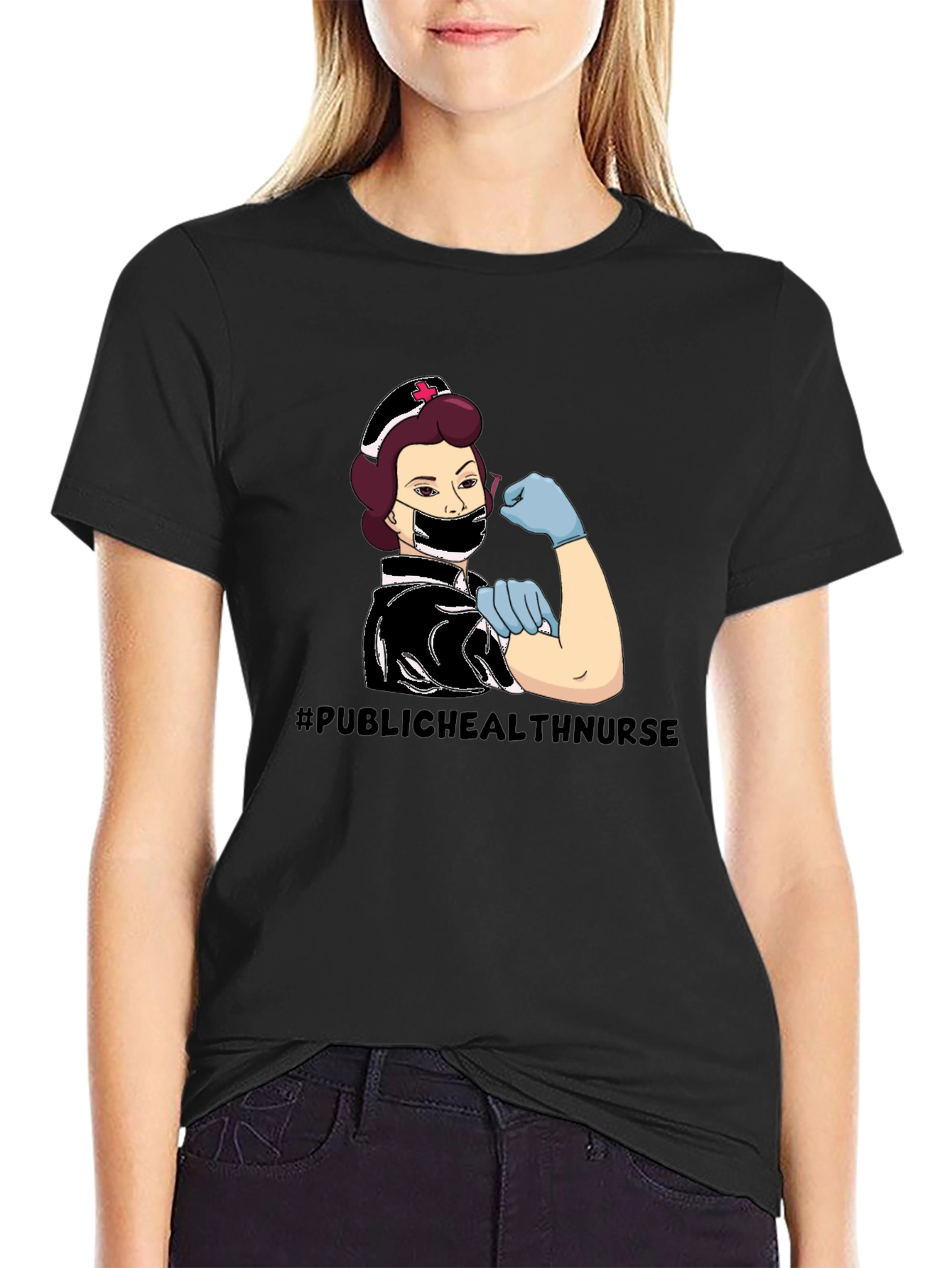 Public Health Nurse T-Shirt - Black