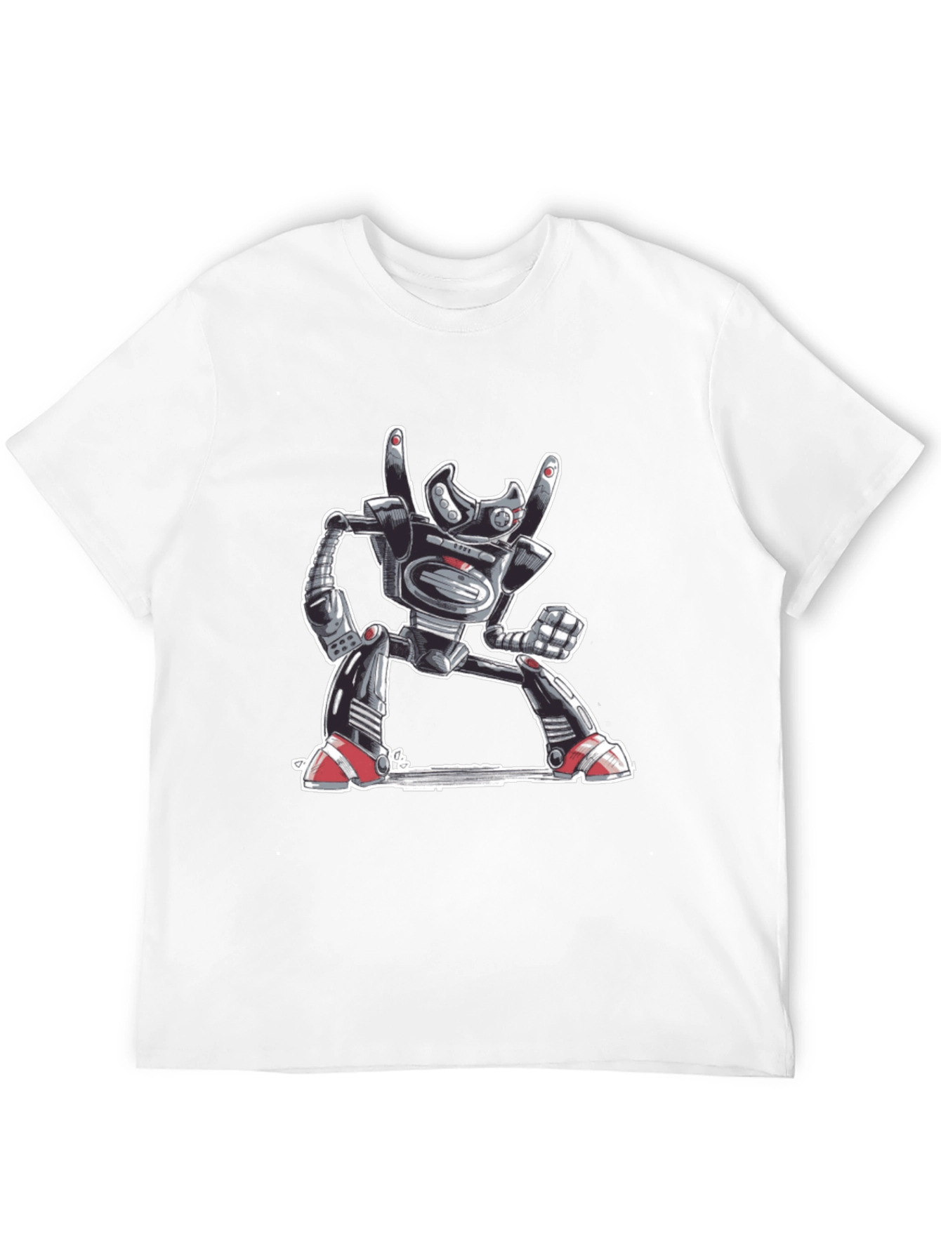Robot Rock On T-Shirt - Cool Graphic Tee
