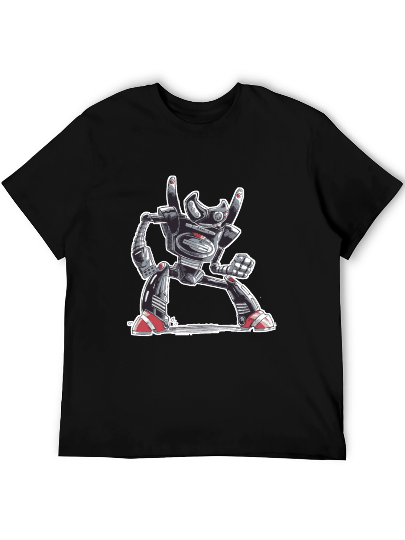 Robot Rock On T-Shirt - Cool Graphic Tee